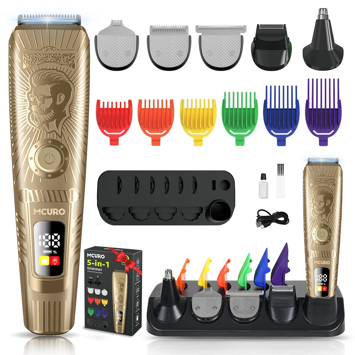 Haarschneider Haarschneidemaschine Profi Set 5-in-1 Barttrimmer Herren