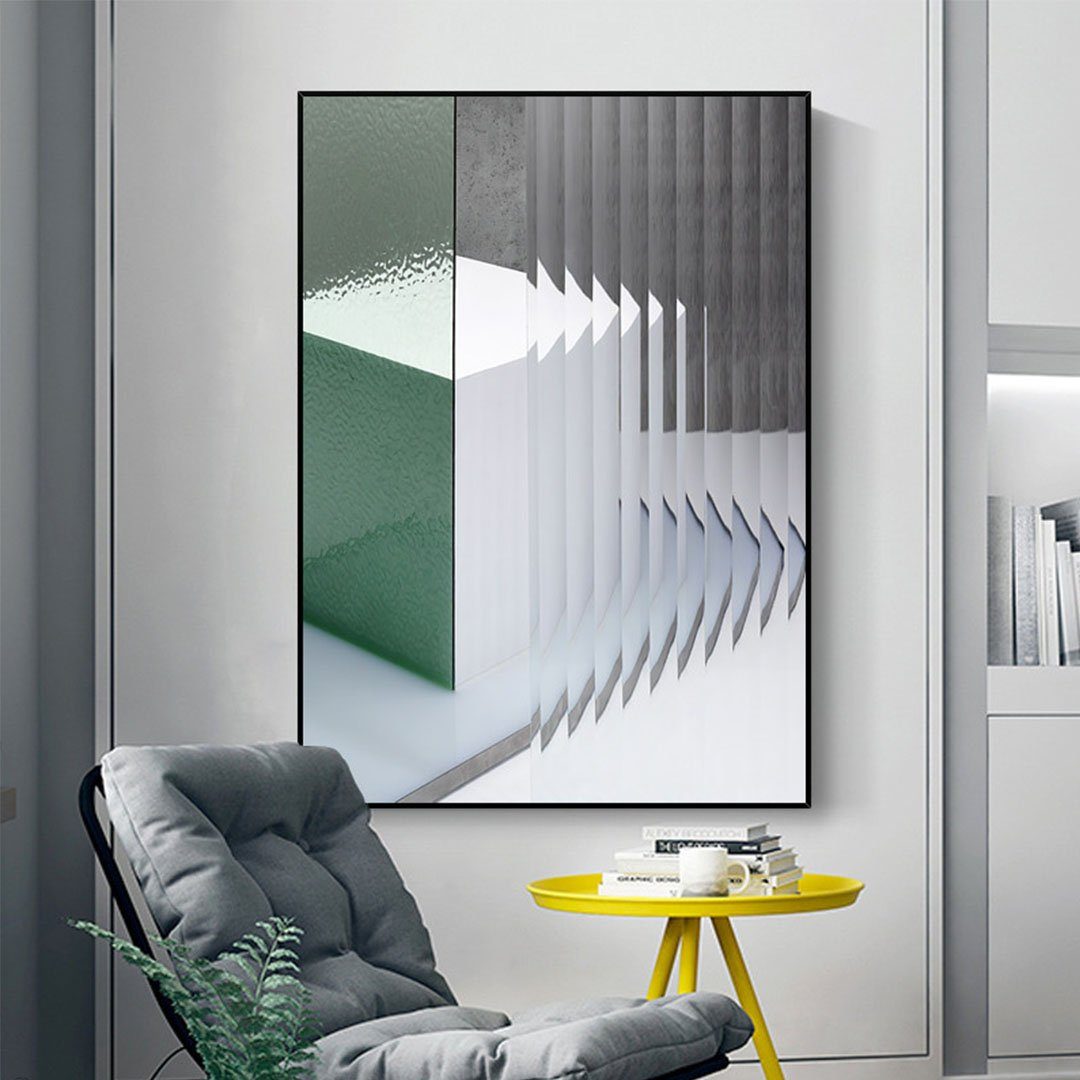 moderner, (3 Malereikern, raumgeometrischer, Einfacher, St), Kunstdruck Bild dekorative Kern Malerei UG L.Ru abstrakter Malerei dekorative Eingang