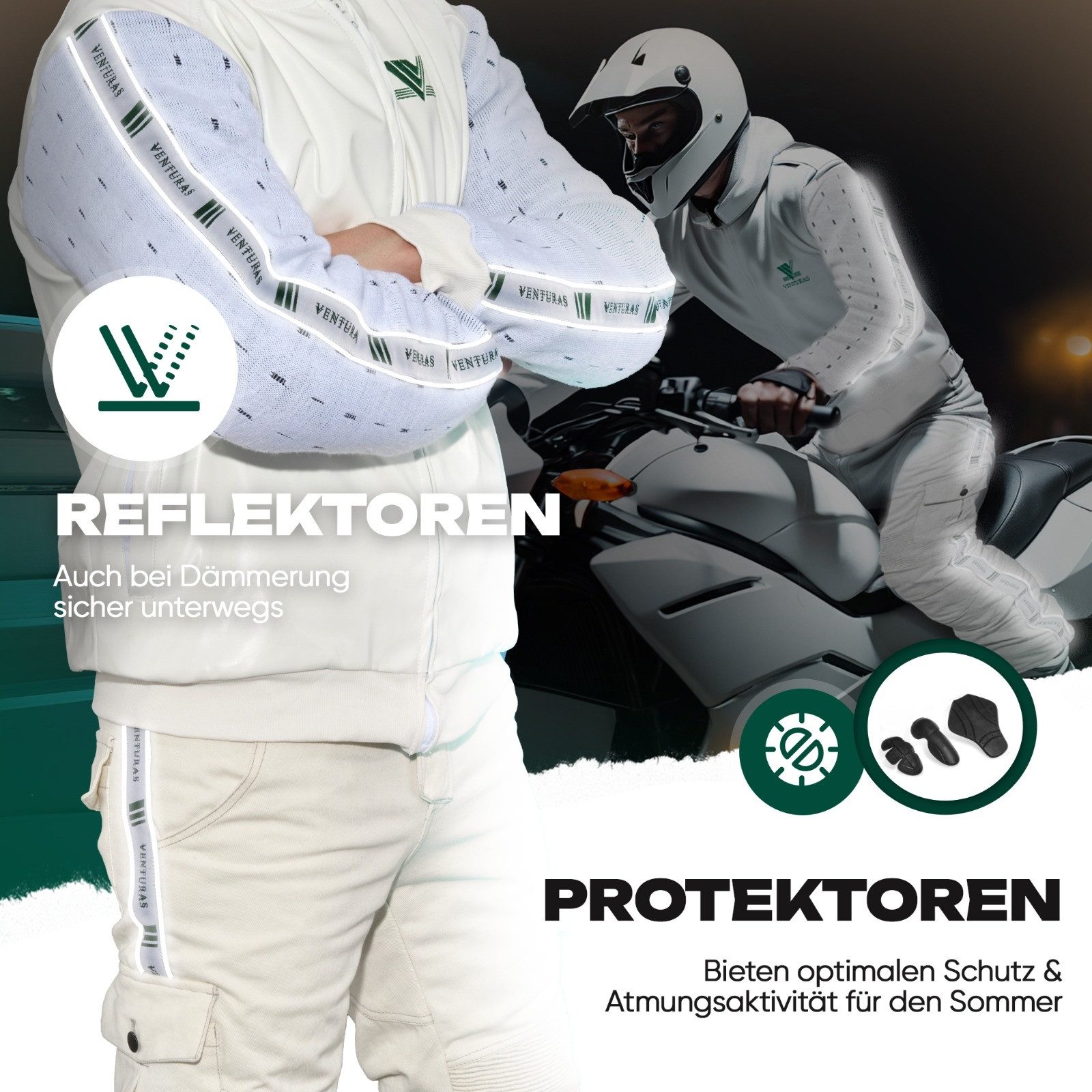 Venturas Motorradjacke 100 % Kevlar, 5 günstig online kaufen
