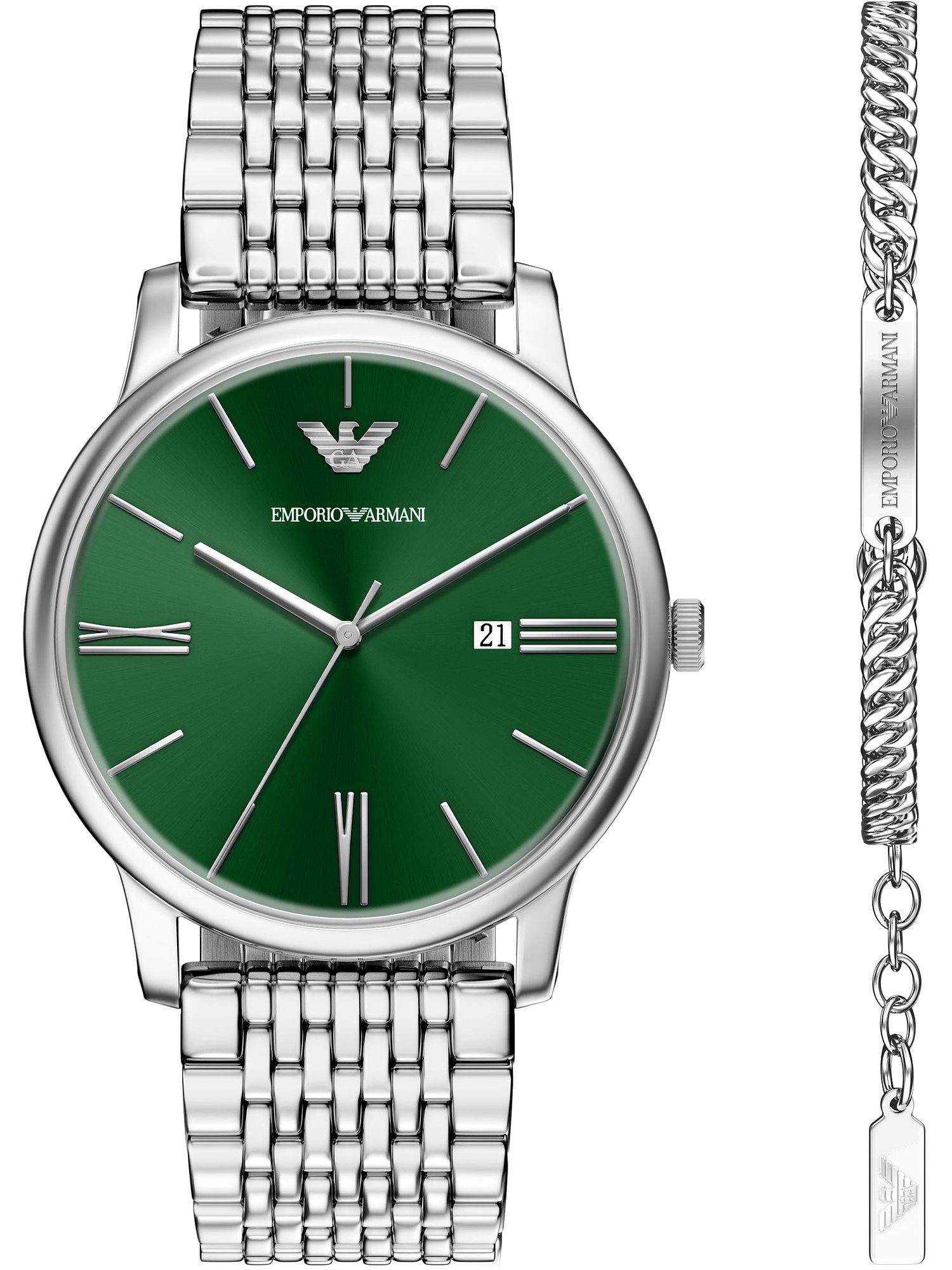 Emporio Armani Quarzuhr Emporio Armani Herren-Uhren-Sets Analog Quarz günstig online kaufen