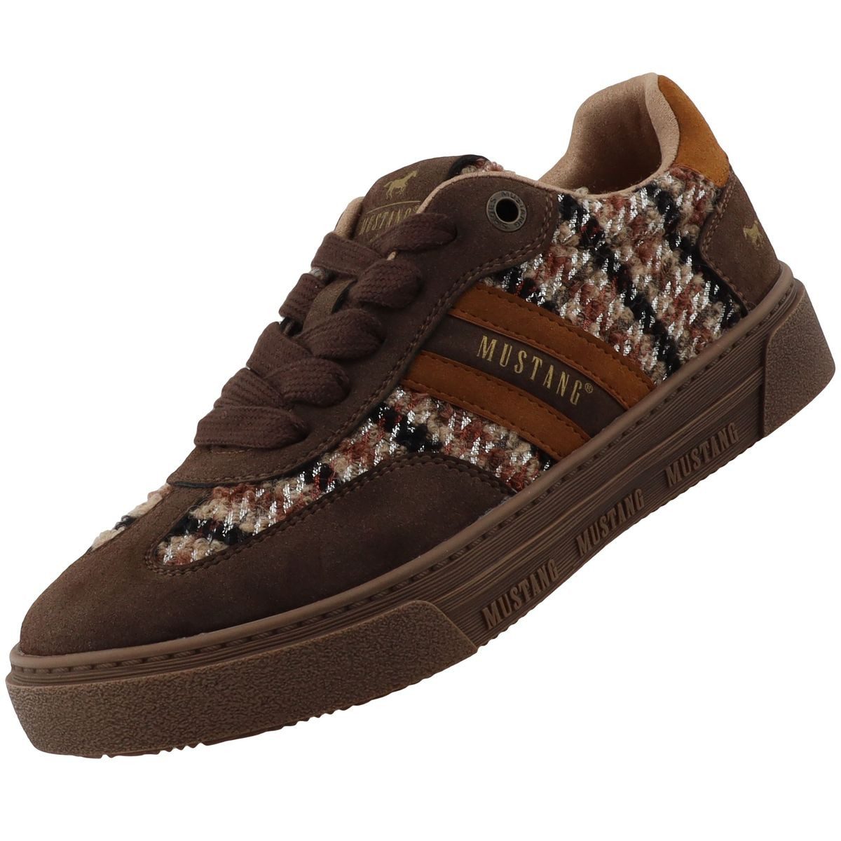 Mustang Shoes 15M0212020-brown-multi Schnürschuh Sneaker im auffälligem, angesagten Look