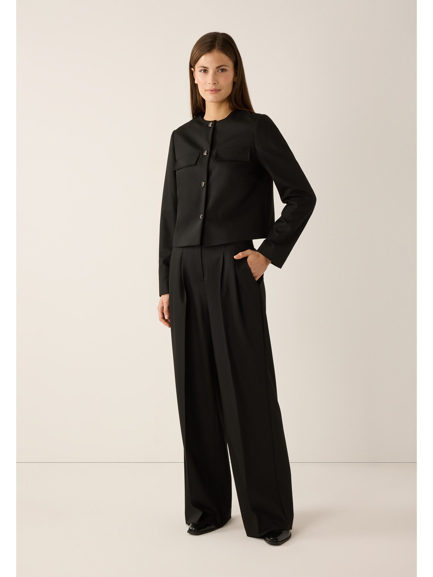 MORE&MORE Kurzblazer stylishe Kurz-Jacke, Boxy-Shape