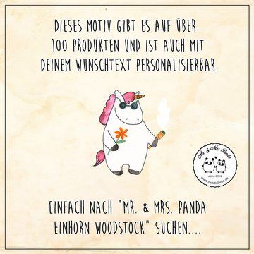 Mr. & Mrs. Panda Kochschürze Einhorn Woodstock - Rot Pastell - Geschenk, Latzschürze, Backschürze, (1-tlg), Große Fronttasche