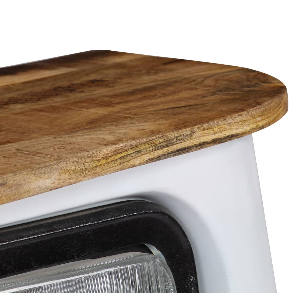 vidaXL Sideboard LKW-Sideboard Massivholz Weiß (1 St)