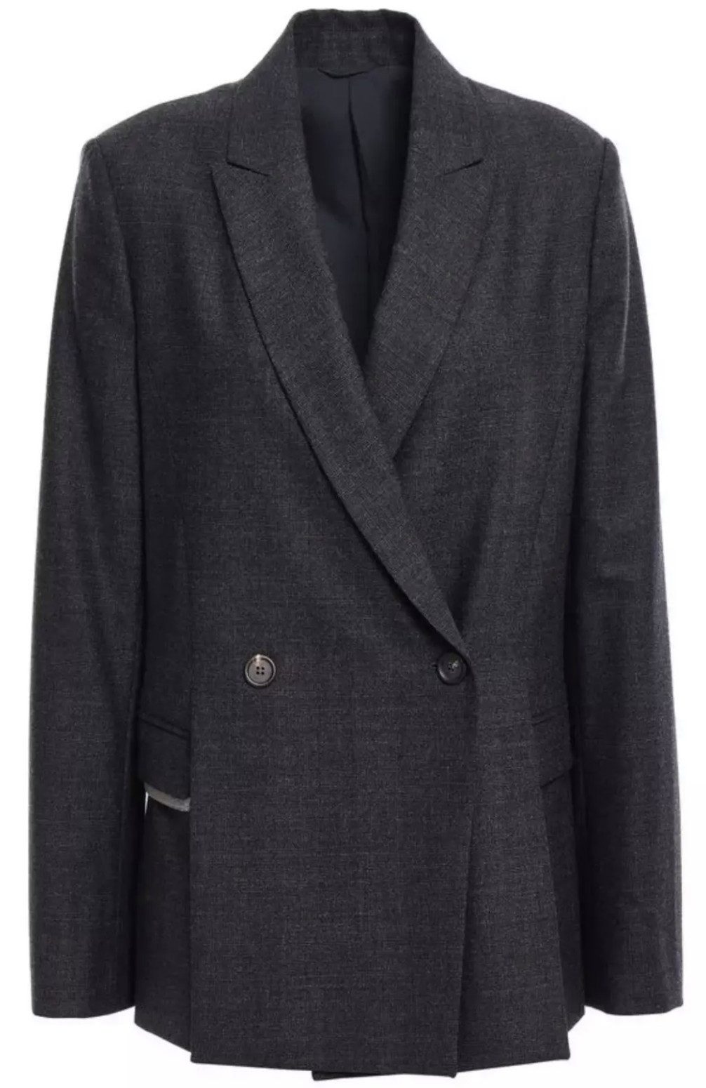 BRUNELLO CUCINELLI Jackenblazer Zweireihiger Blazer Sakko mit Perlenverzierung ideal für formelle Anlässe, Business-Meetings oder als Statement-Piece