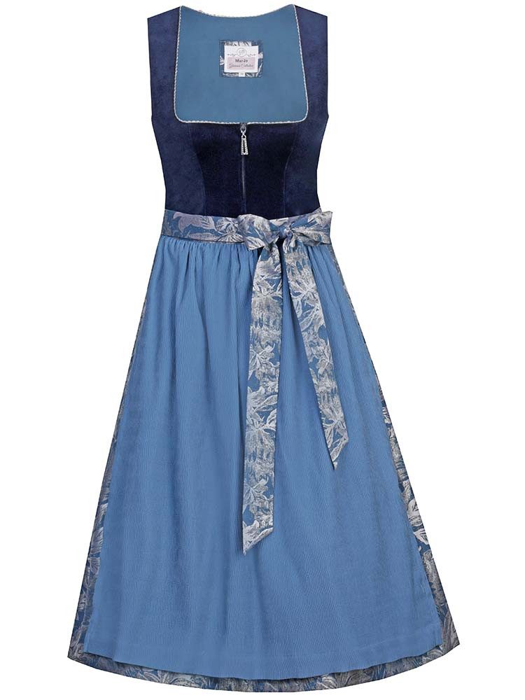 MarJo Dirndl Dirndl Irsee 70cm Länge nachtblau