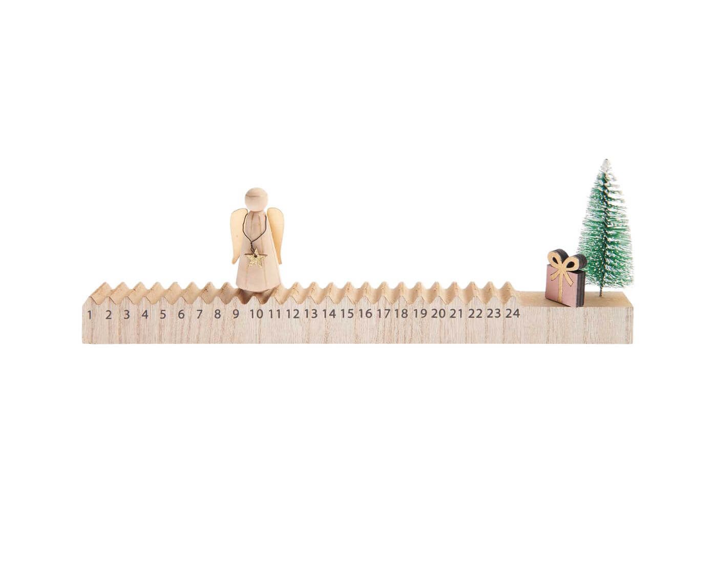 Rico Design Adventskalender Schiebe-Adventskalender mit Engel