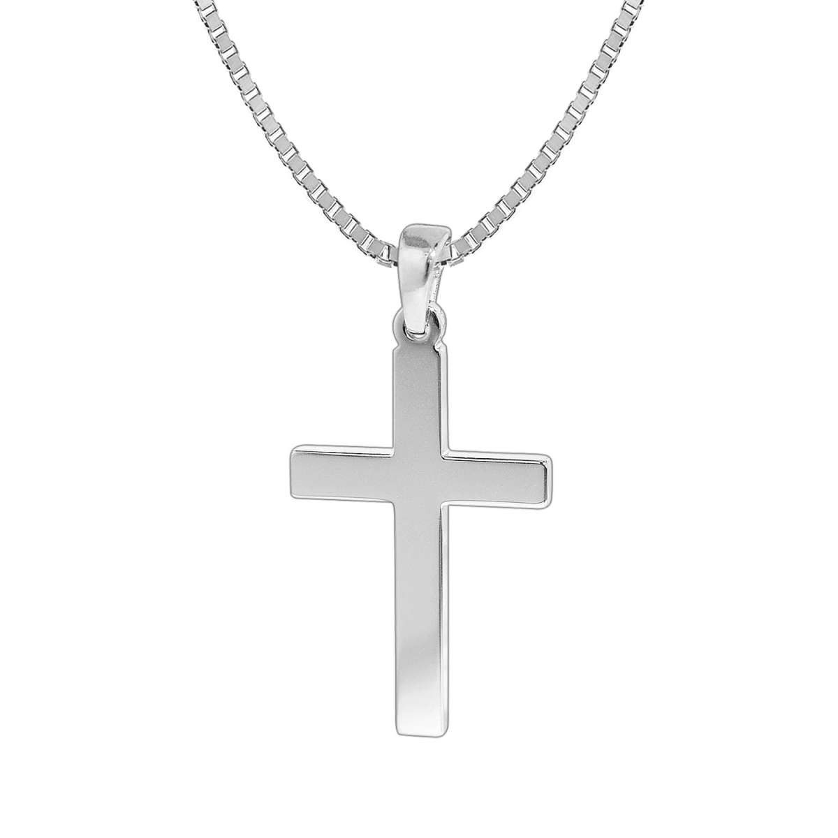 trendor Kreuzkette 35844, für Herren mit Kreuz-Anhänger Silber 925