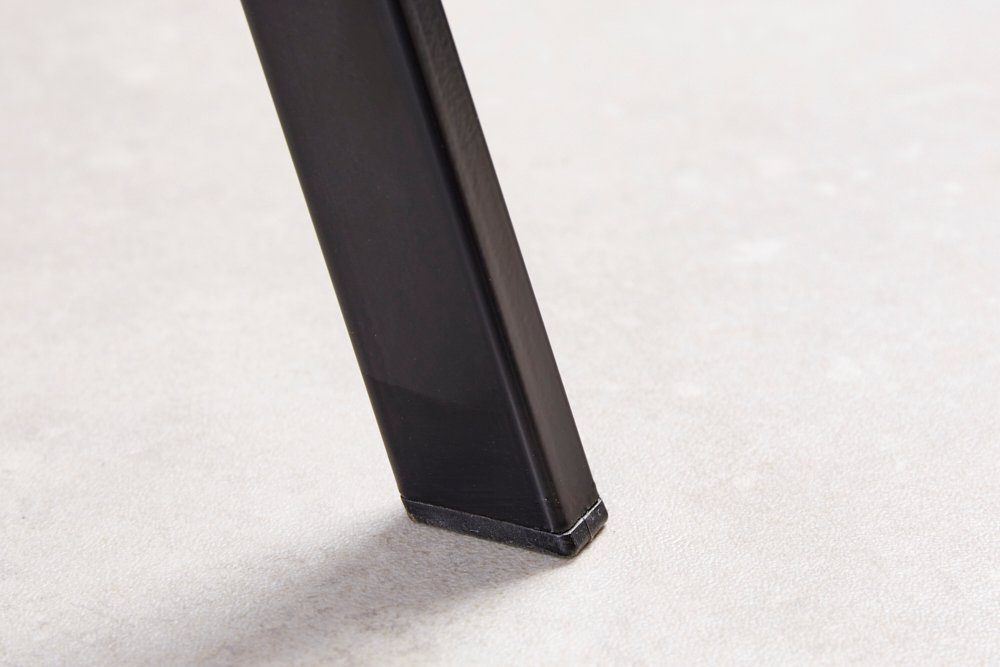 riess-ambiente Polsterstuhl ASTON vintage (Einzelartikel, Esszimmer Microfaser Retro · grau schwarz St), Metall 1 · Design · 