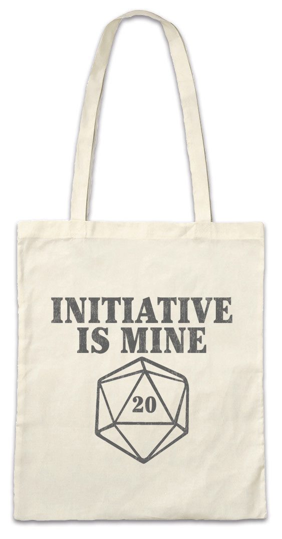 Urban Backwoods Beuteltasche Intiative Is Mine Stofftasche RPG Pen Paper Dice Dragons Friends Geek (1-tlg), Nerd Roleplay Role Play