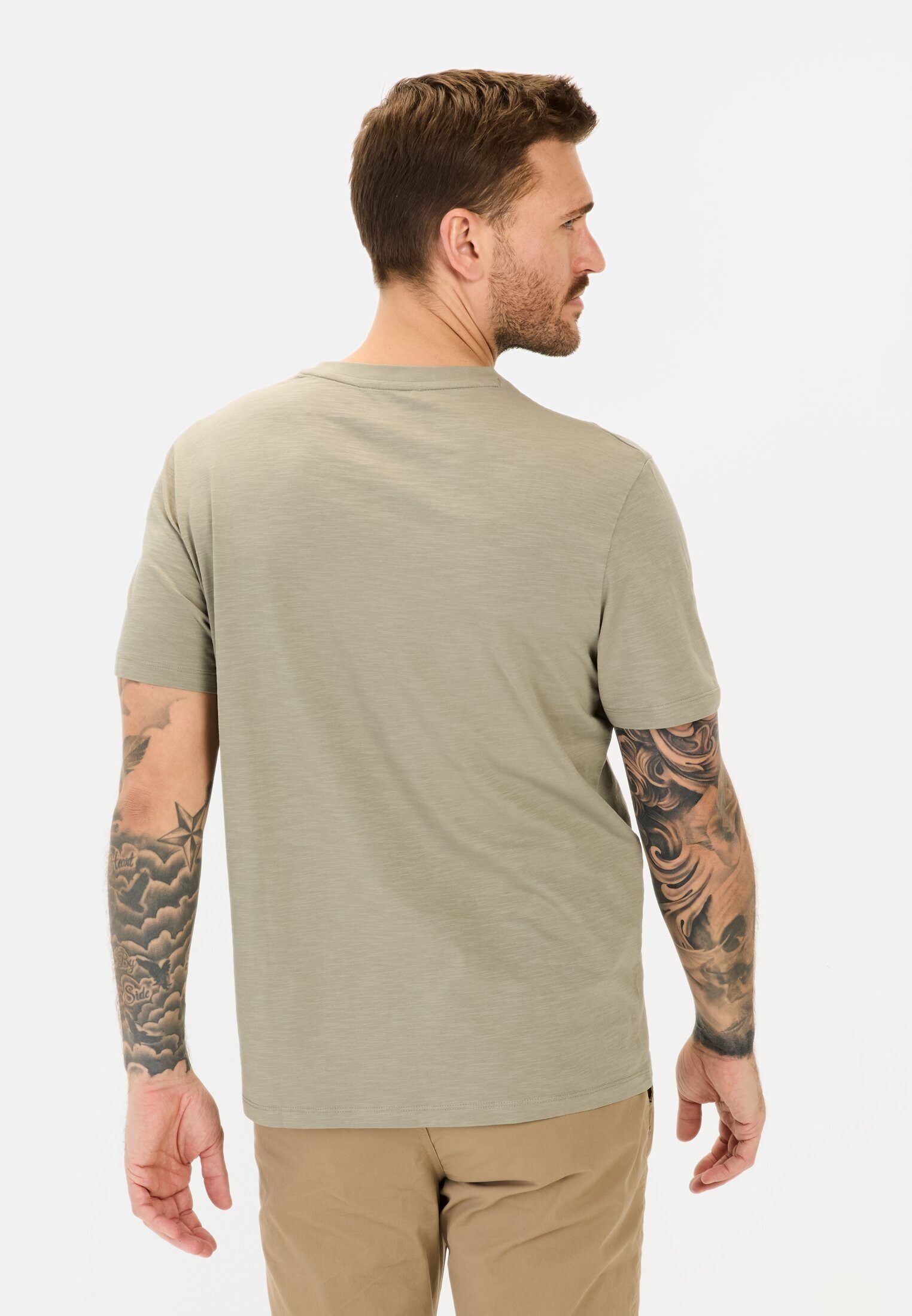 camel active T-Shirt aus Organic Cotton Kurzarm Rundhals günstig online kaufen