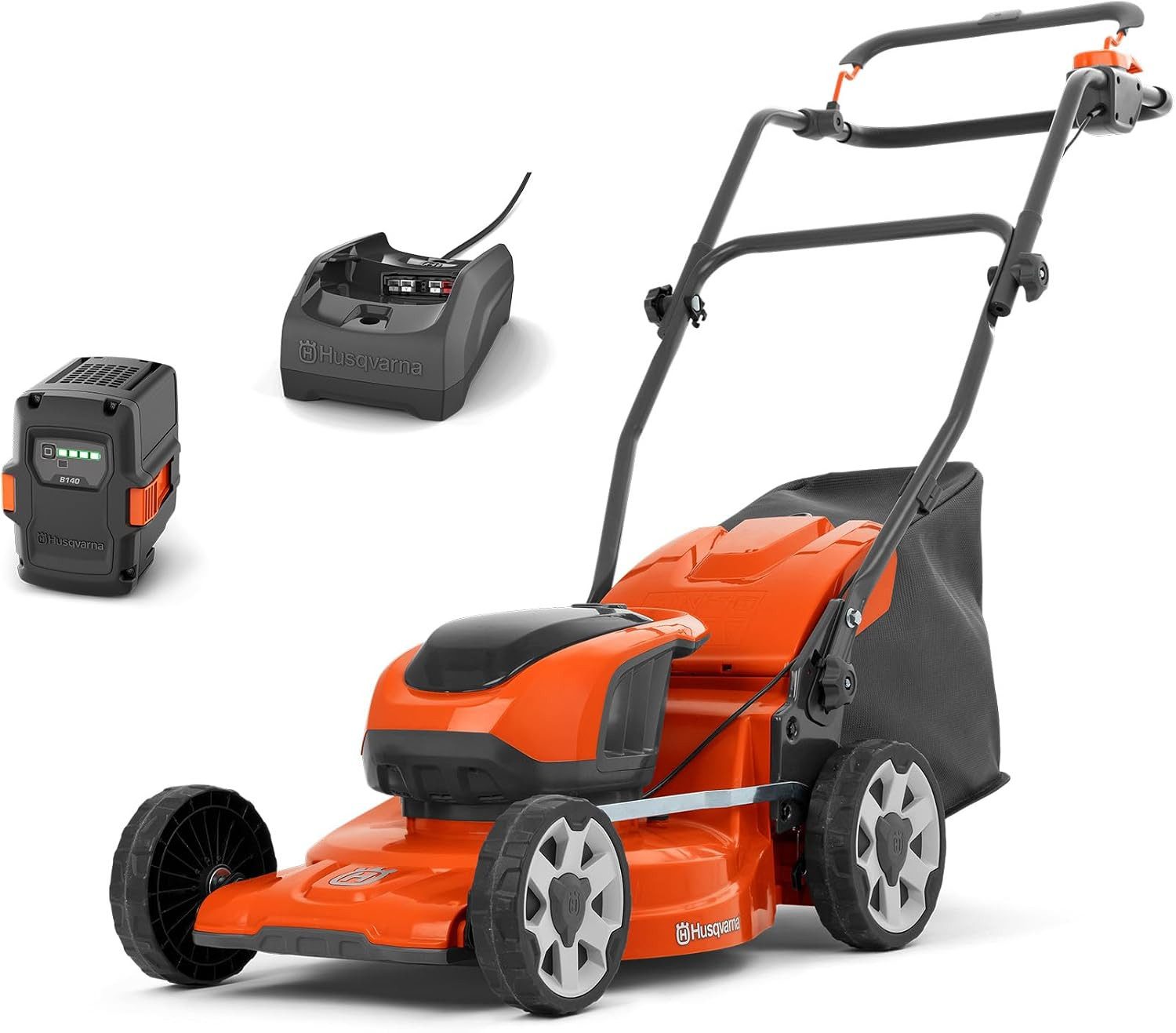 Husqvarna Akkurasenmäher LC 137i inkl. Akku und Ladegerät, bis zu 300 m², leichtes kompaktes Design für kleine Gärten