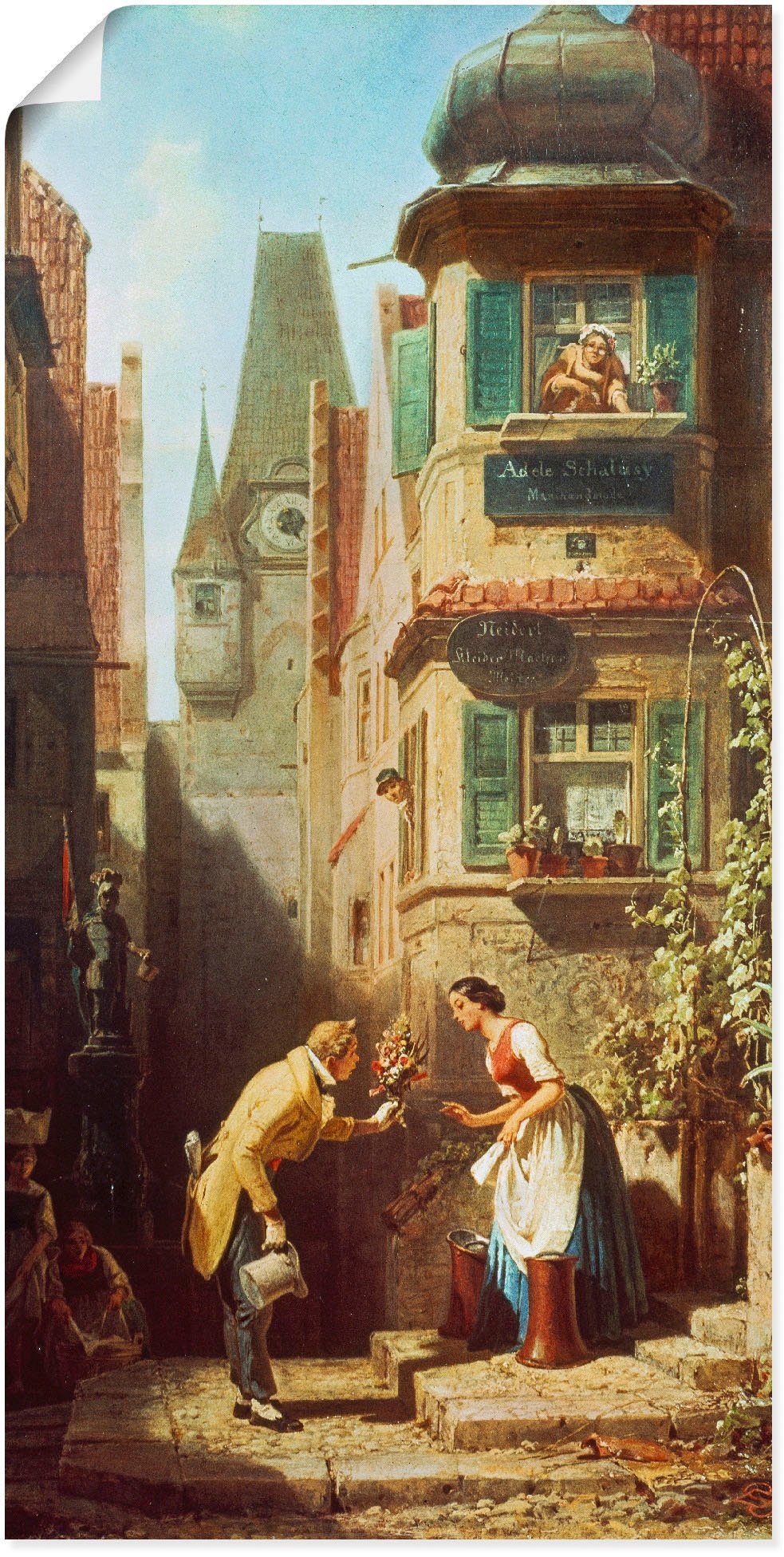 Artland Wandbild Der versch. in oder Um St), Poster Paar Größen Leinwandbild, ewige 1855/58, (1 Wandaufkleber Hochzeiter. als