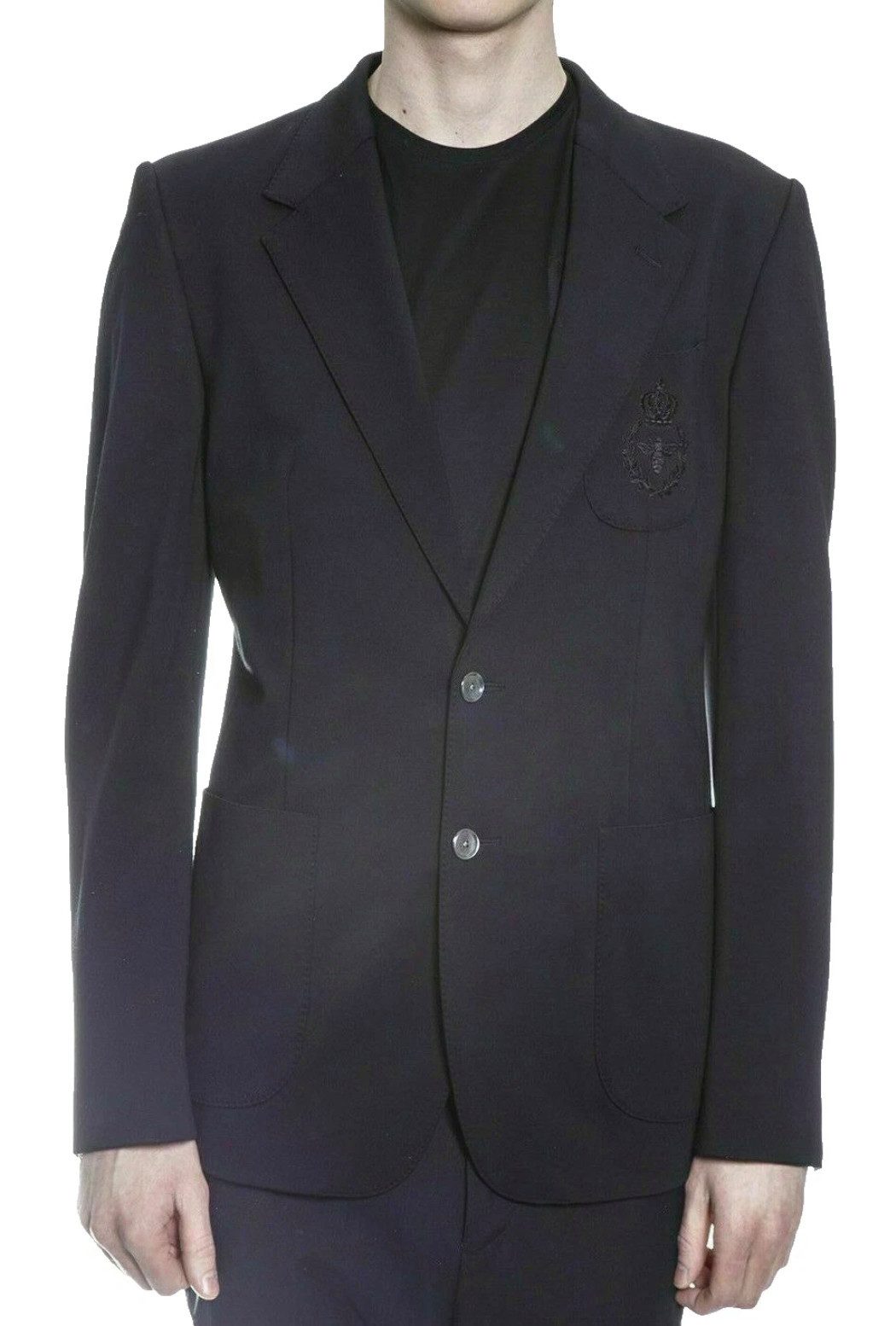 DOLCE & GABBANA Sakko Iconic Bee Blazer Jacke – Ein Statement Der Stilikonen Zwei-Knopf-Verschluss, Pattentaschen, Rückenschlitz