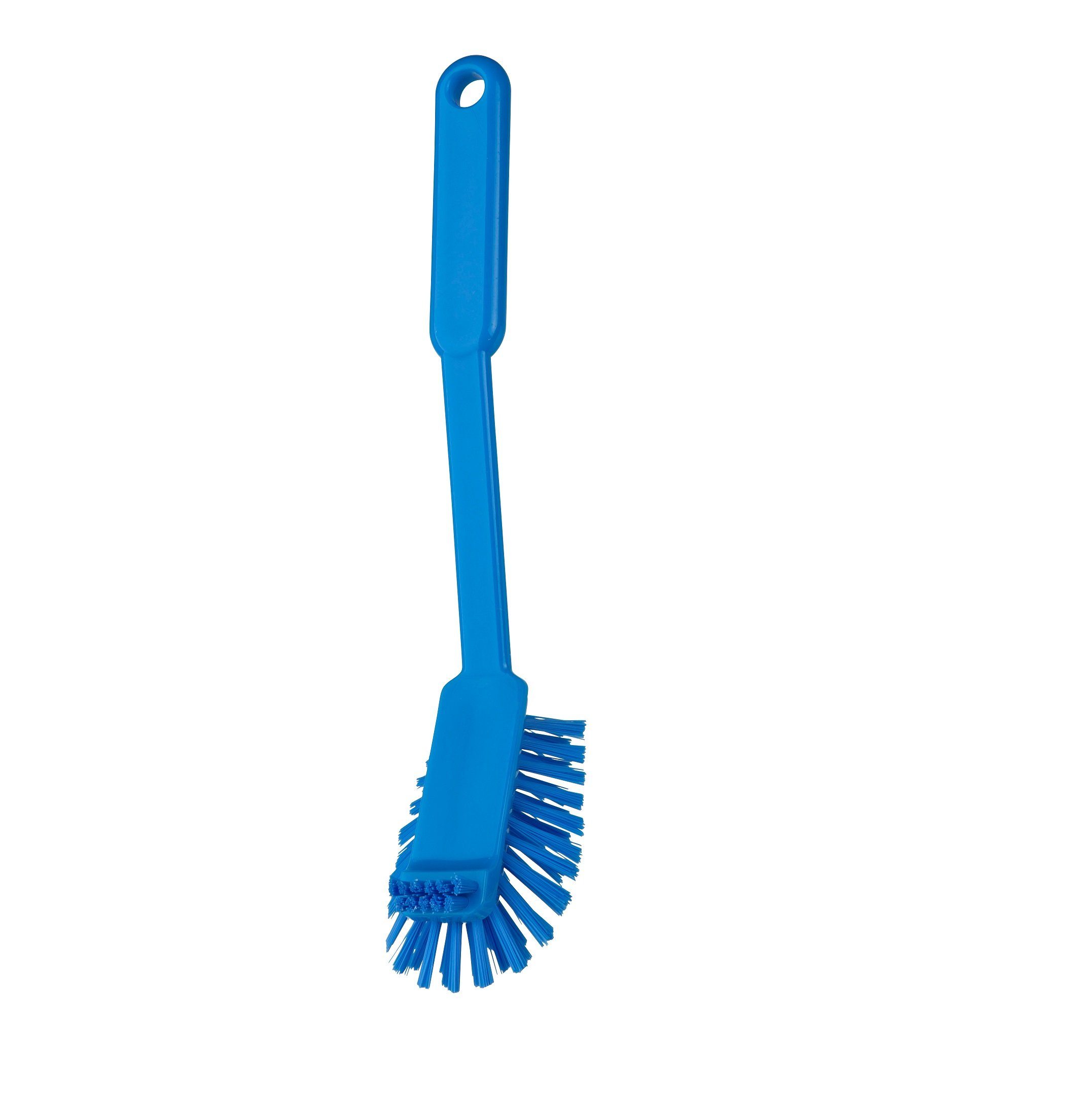 haug bürsten Reinigungsbürste "die sanfte" Kratzbürste - Doppeleffekt - in Aqua - Nylon 6.6 Borsten, ideal für Teflonpfannen und mehr - HACCP-konform - Made in Germany