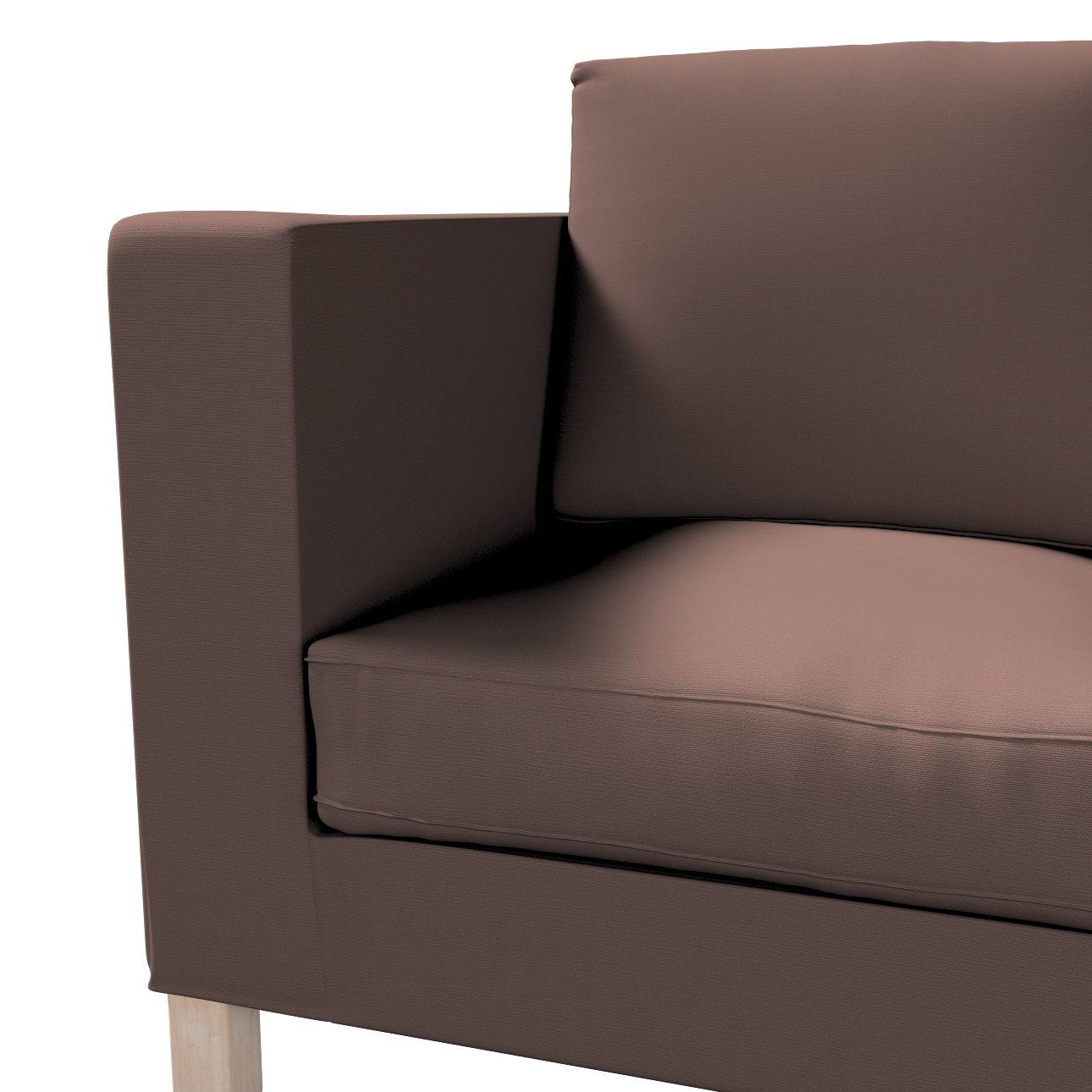 Sofahusse Karlanda 2-Sitzer Sofa nicht Dekoria kurz, Living, braun-schwarz ausklappbar