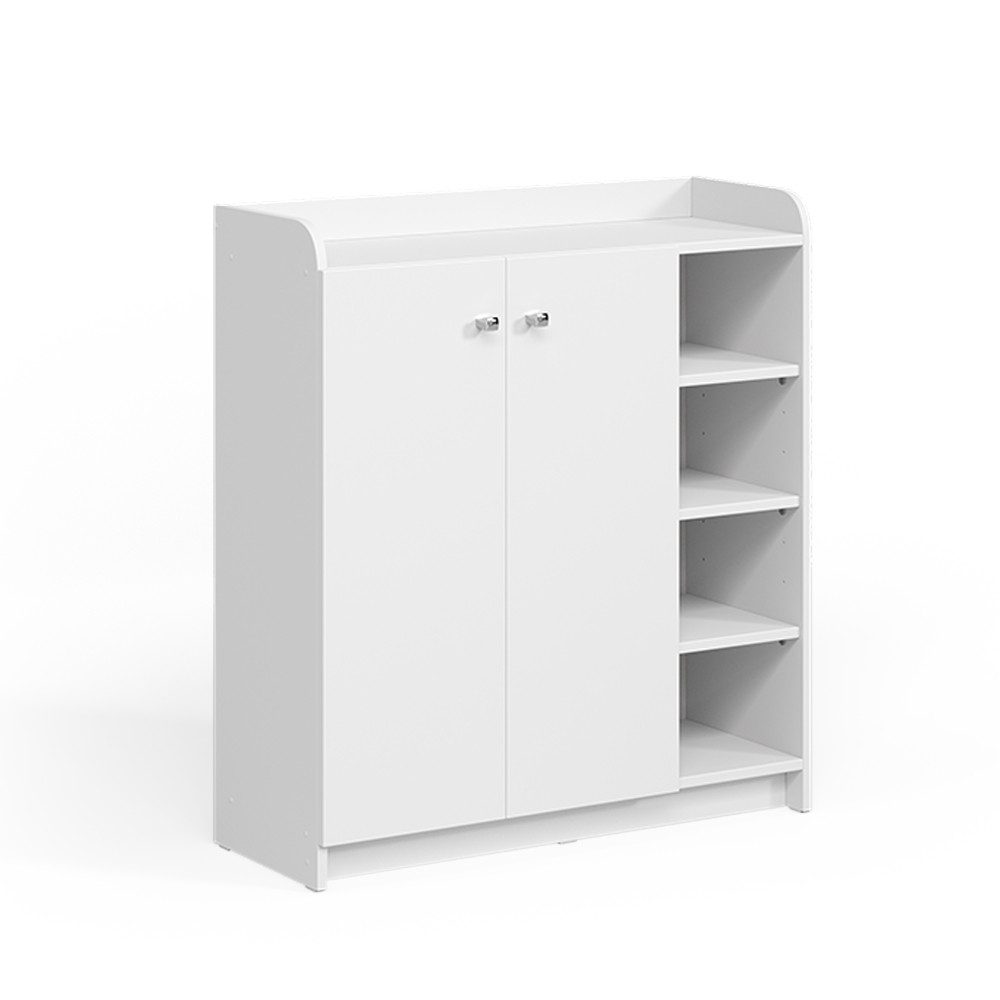 Vicco Schuhschrank Moritz, Weiß, 83 x 91.4 cm mit 2 Türen (1-St)