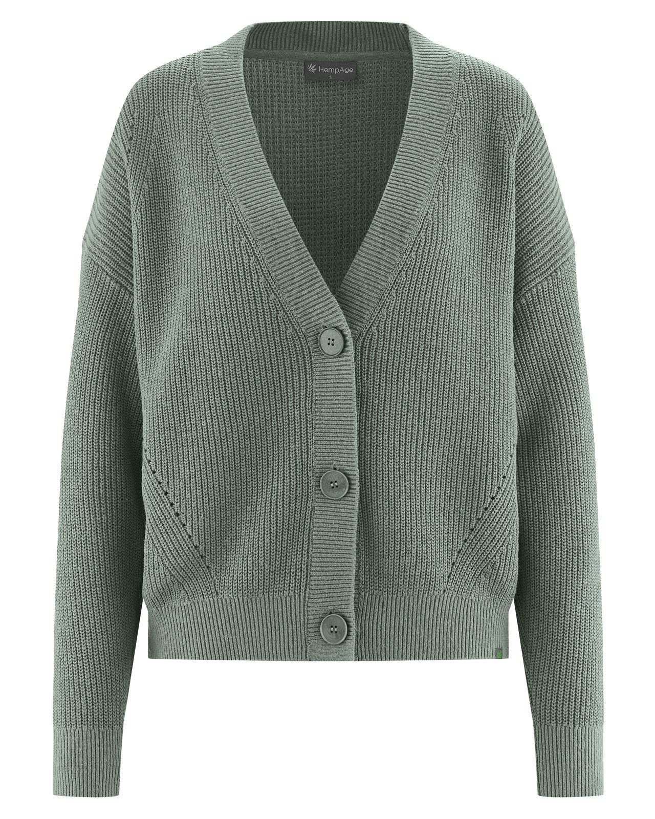 Cardigan Zeitlose Strickjacke Hanf/Biobaumwolle Casual Fit