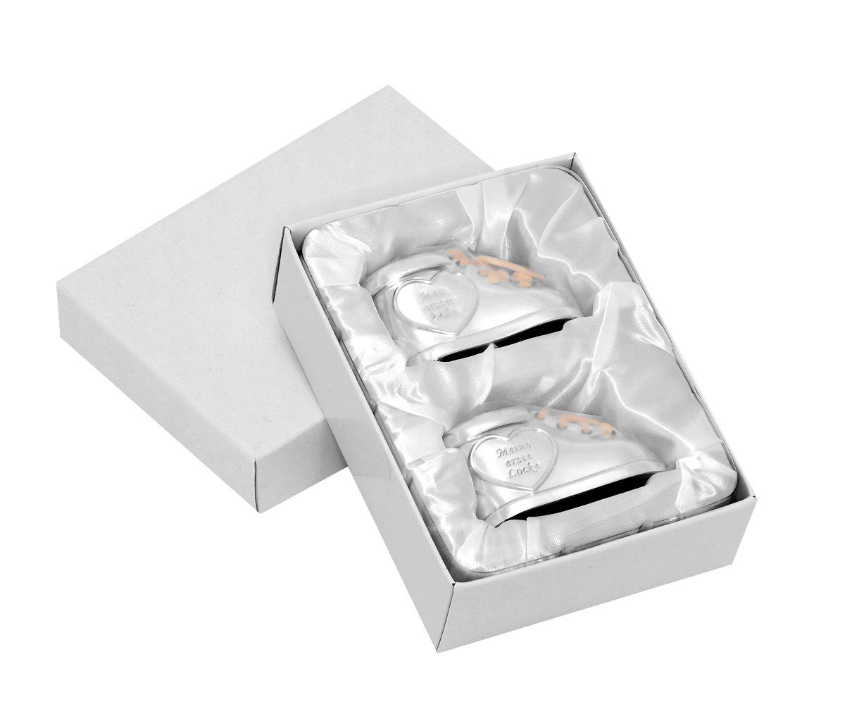 Brillibrum Zahndose Haar- & Milchzahndöschen versilbert Babygeschenk Zahndose Lockendose