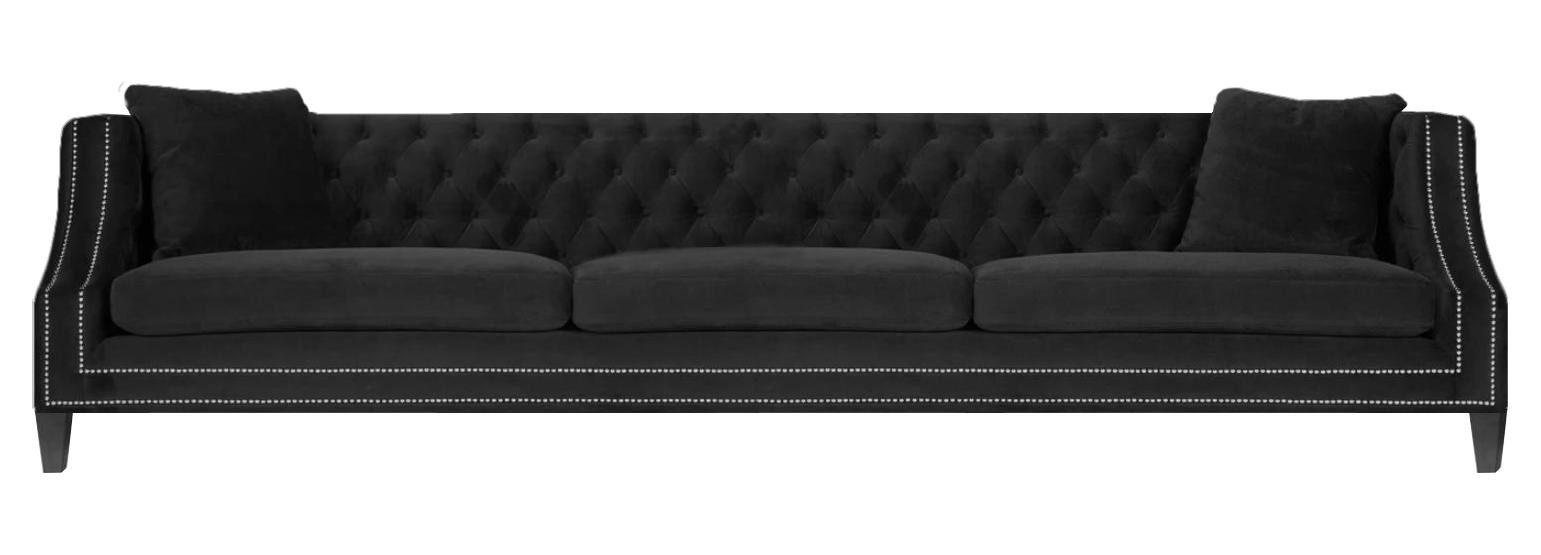 Xlmoebel Chesterfield-Sofa Dreisitzer Chesterfield-Sofa aus Kunstleder in elegantem Design, 3-Sitzer, Hergestellt in Europa