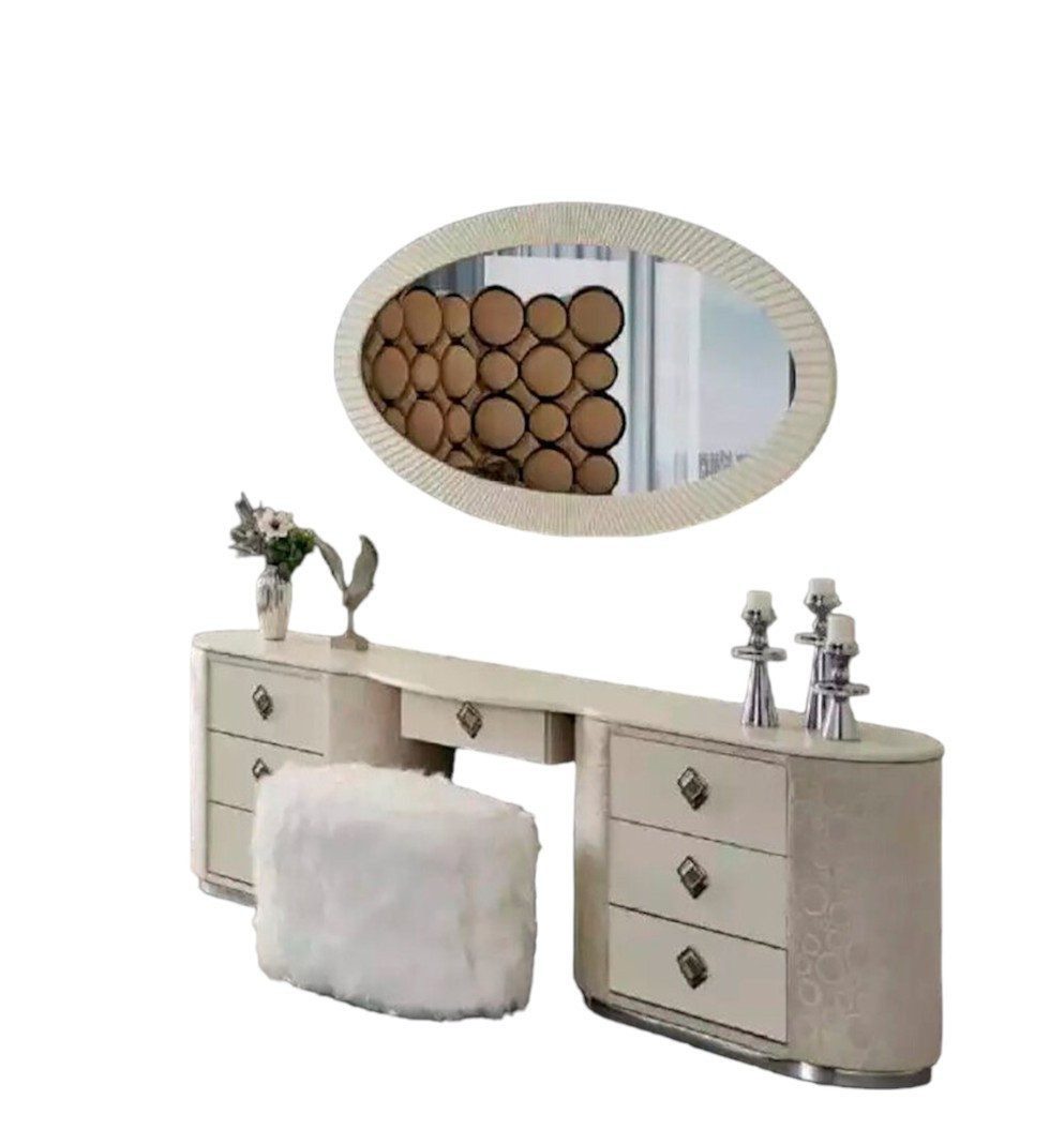 Schminktisch Kosmetik Tisch Set Konsole Spiegel Schlafraum Möbel Stil Hocker Set