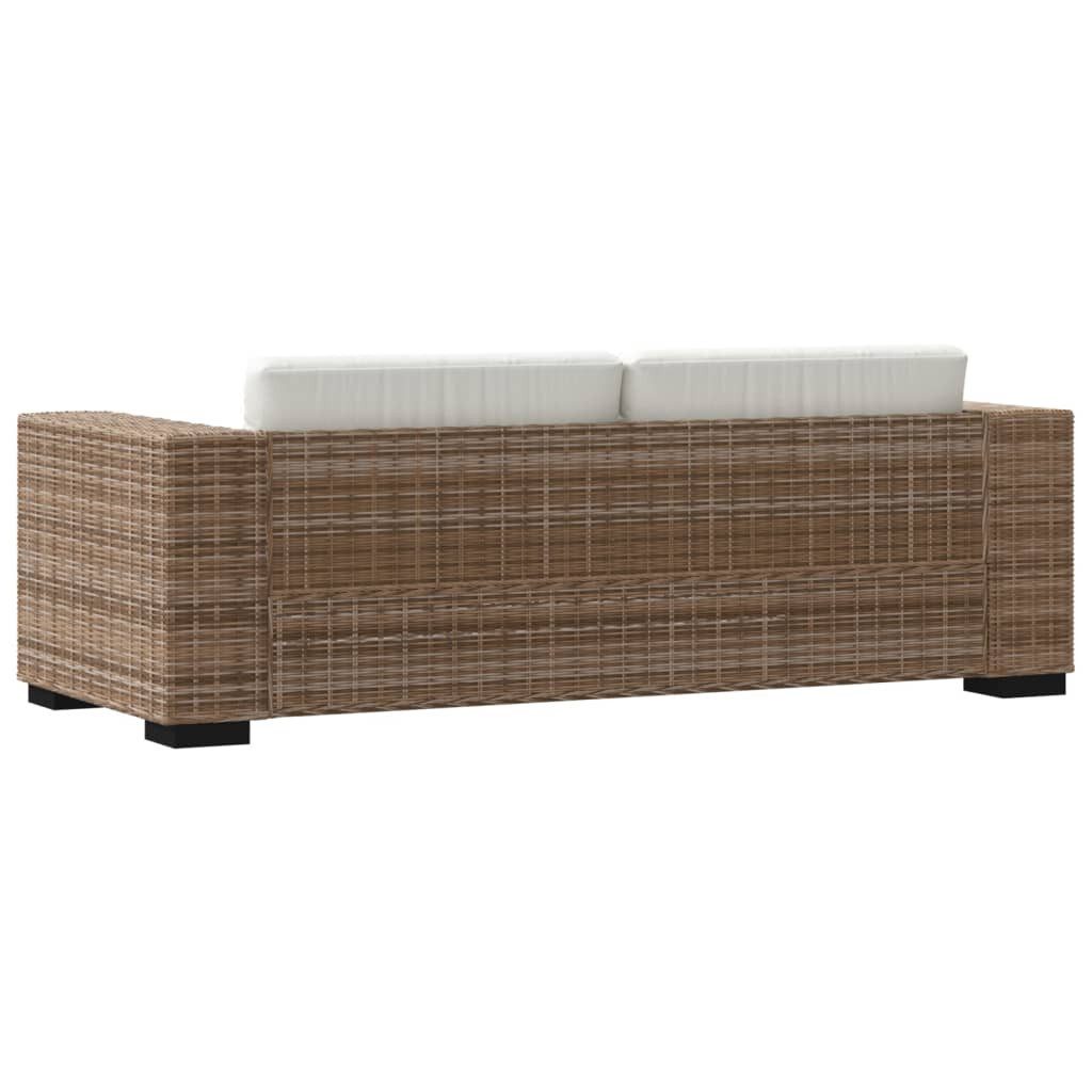 vidaXL Sofa 8-tlg 3-Sitzer Sofa Set Echt Rattan