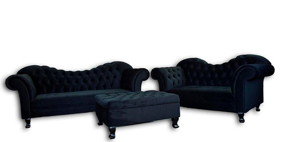 3+2 Sofa Couch Sitzer JVmoebel Garnitur Chesterfield-Sofa,