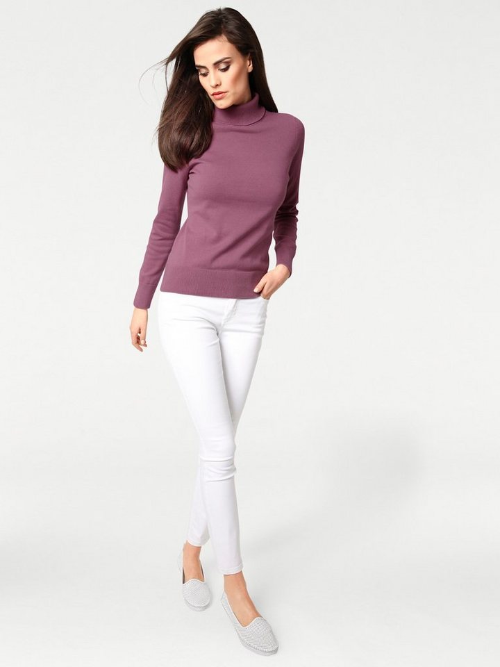heine Strickpullover Rollkragen-Pullover Langarm Feinstrick