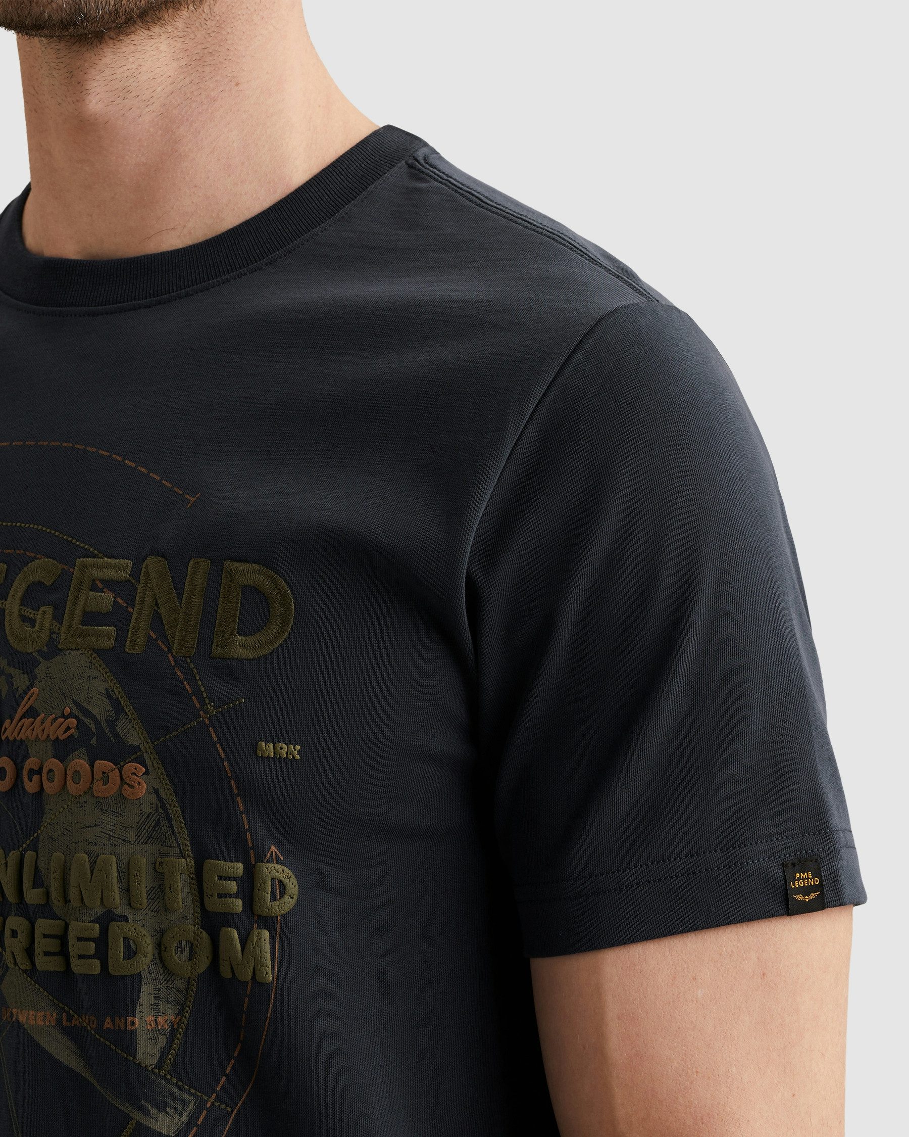 PME LEGEND T-Shirt Short Sleeve R-Neck Heavy Jersey mit Print, Regular Fit günstig online kaufen
