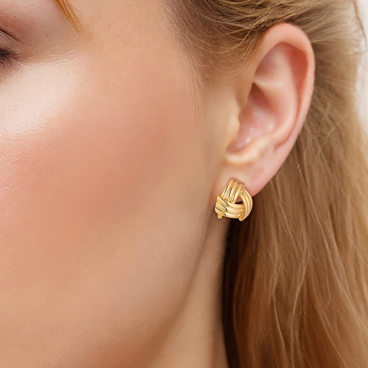 Yokoamii Paar Ohrclips gelbgold günstig online kaufen