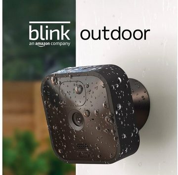 Amazon Blink Outdoor-Kamera (WLAN (Wi-Fi), inkl. Sync Module 2, USB-Kabel und Netzteil, kabellose, witterungsbeständige HD-Überwachungskamera)
