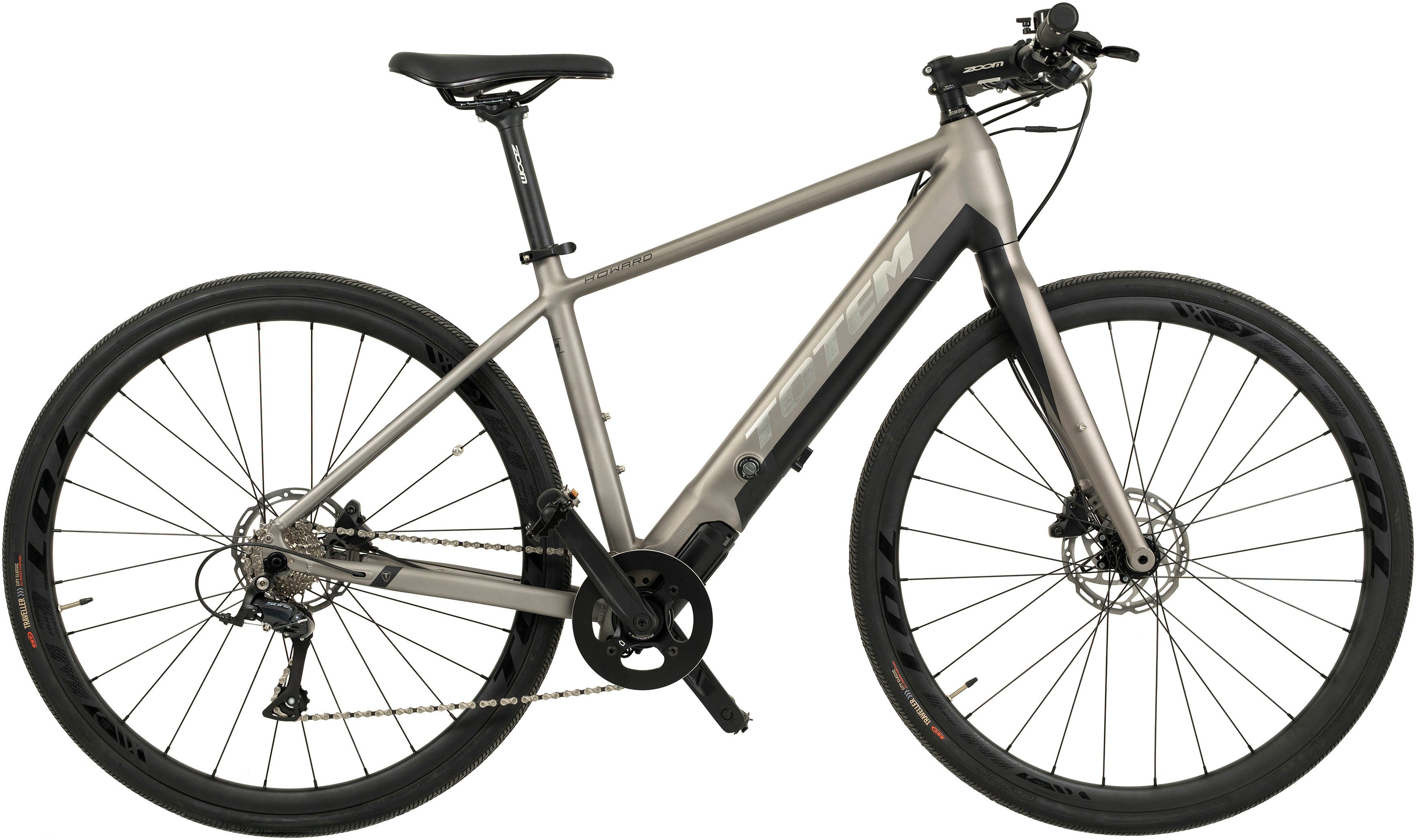 TOTEM E-Bike Urbanbike HWD, 9 Gang Shimano Sora Schaltwerk, Kettenschaltung, Mittelmotor, 230 Wh, Pedelec, Elektrofahrrad für Damen u. Herren