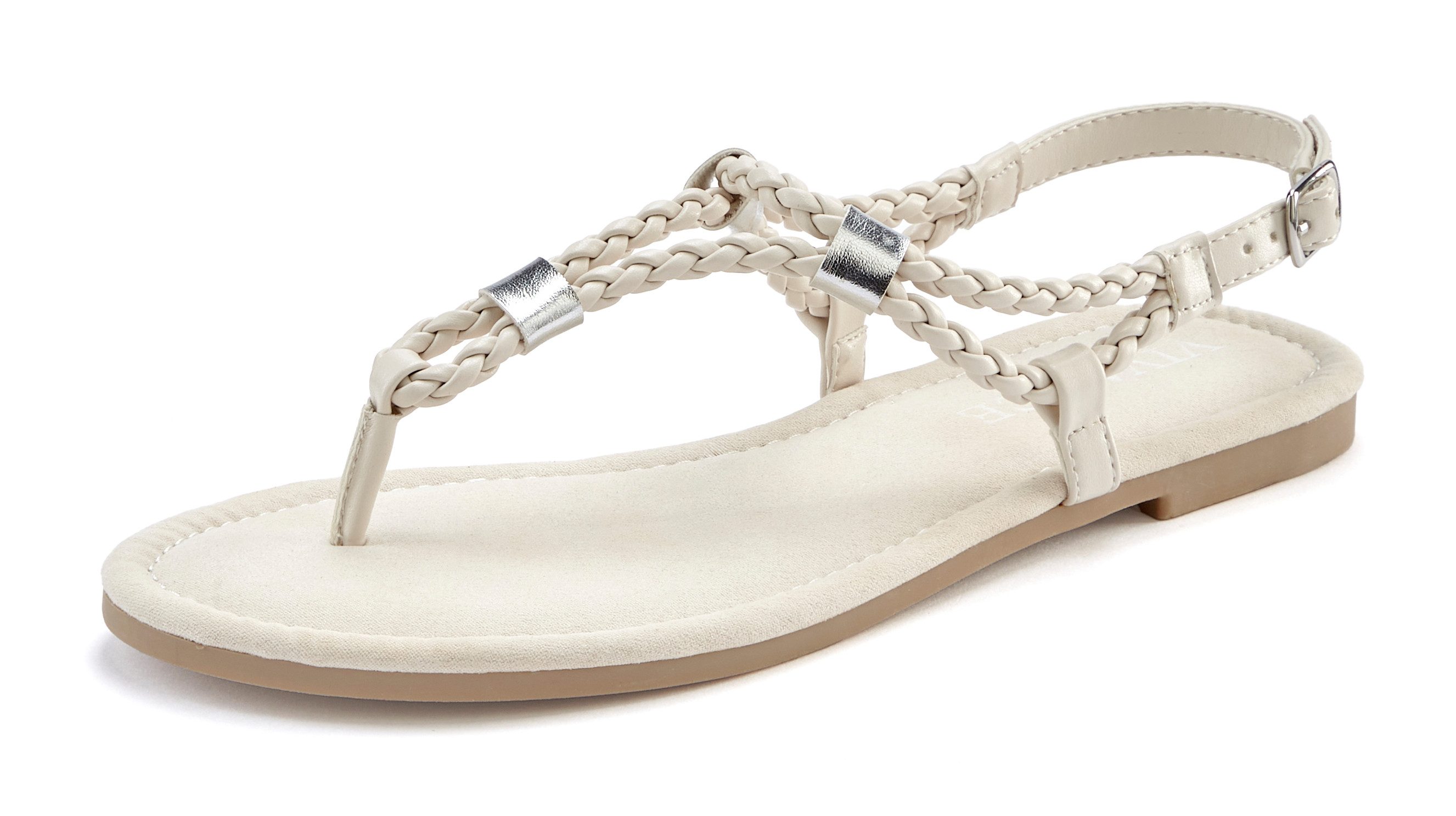 Vivance Sommerschuh Sandale Zehentrenner, Sommerschuh, Sandalette mit raffi günstig online kaufen