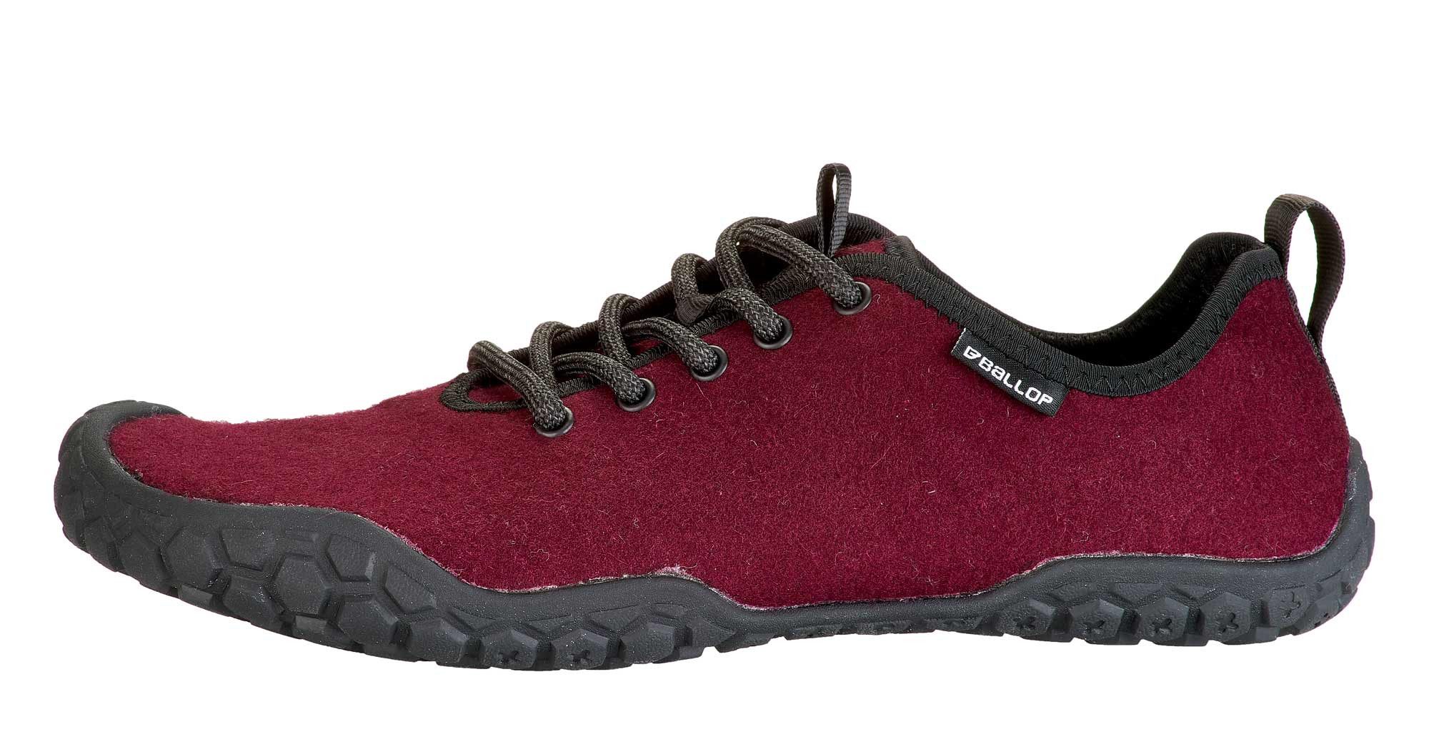 Ballop Sneaker Barefoot Corso bordeauxrot Barfußschuh