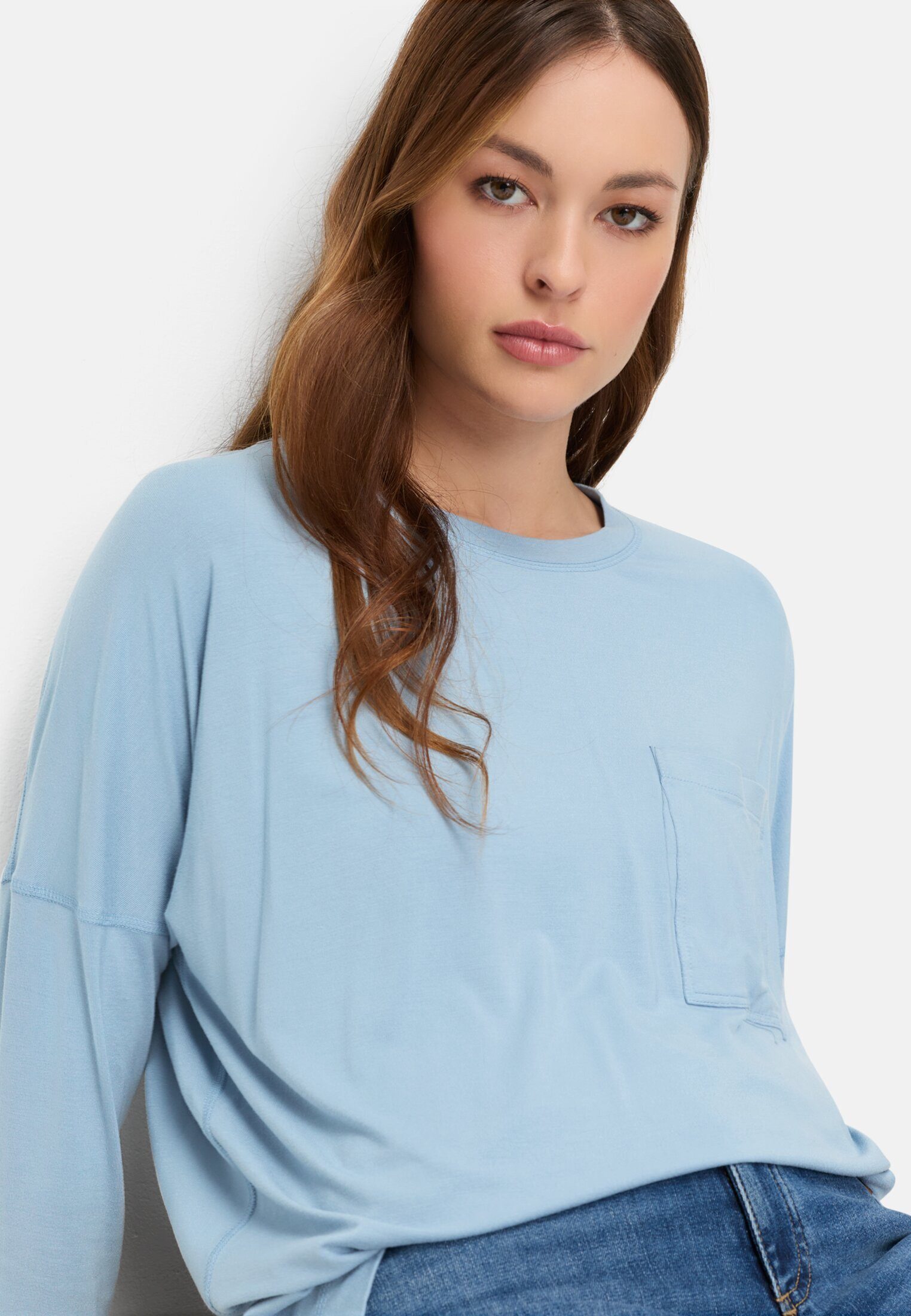 camel active Langarmshirt T-Shirt mit 3/4-Ärmeln Langarm