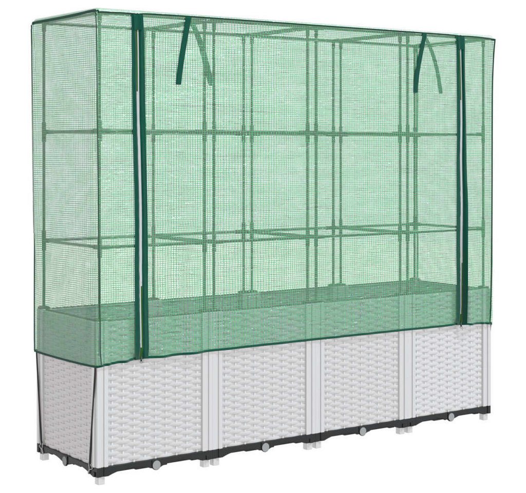 vidaXL Hochbeet Hochbeet mit Gewächshaus-Aufsatz Rattan-Optik 160x40x153 cm (1 St) | Rabatt: 40% vidaXL Hochbeet Hochbeet mit Gewächshaus-Aufsatz Rattan-Optik 160x40x153 cm (1 St) | Rabatt: 40%
