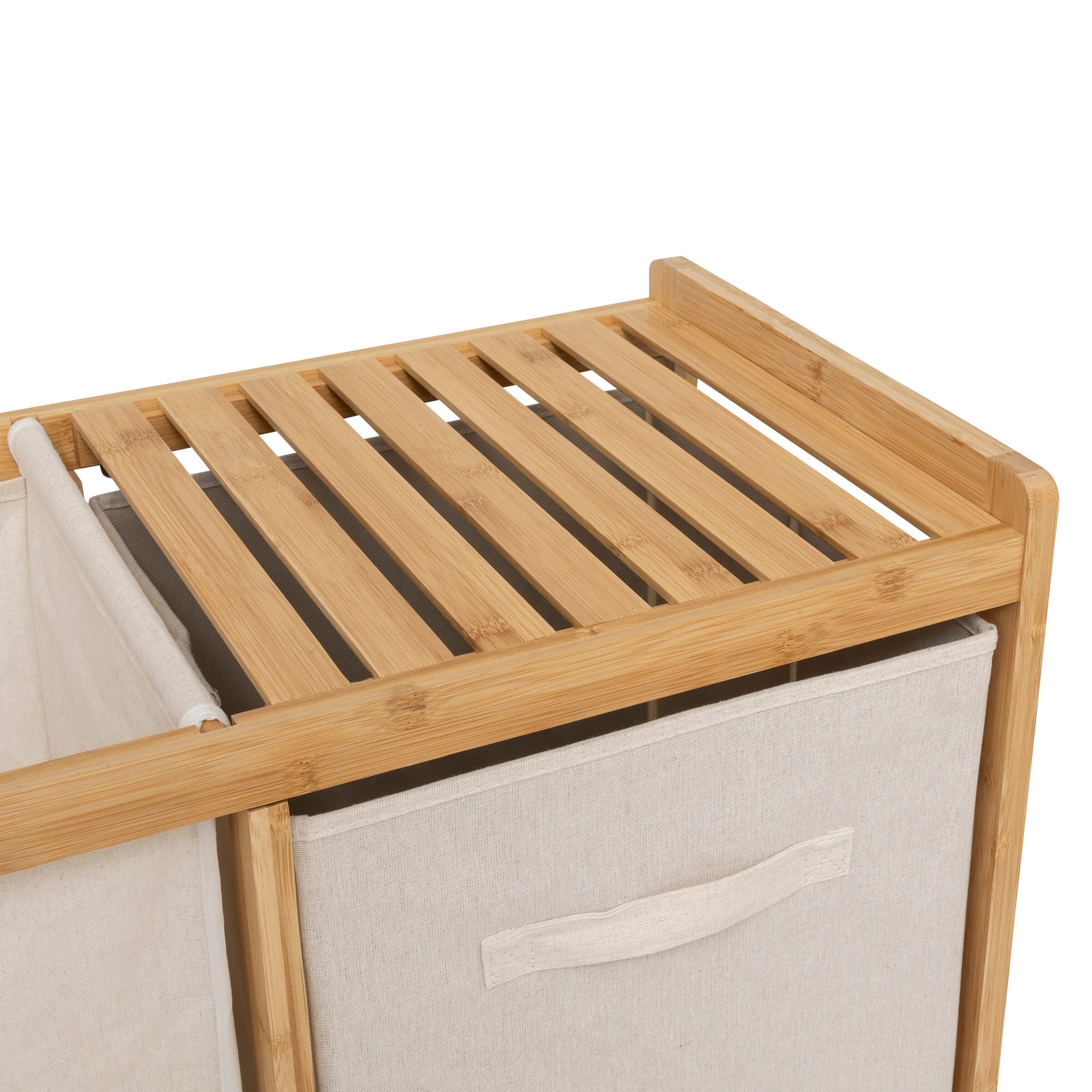 5five Simply Smart Wäschekorb Bambusregal mit Wäschekorb TIDY BOX und Behältern, 66 x 33,3 x 78,5 cm – Bild 3 von 5