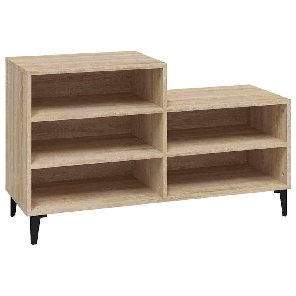 vidaXL Schuhregal Schuhregal Sonoma-Eiche 102x36x60 cm Holzwerkstoff, 1-tlg.