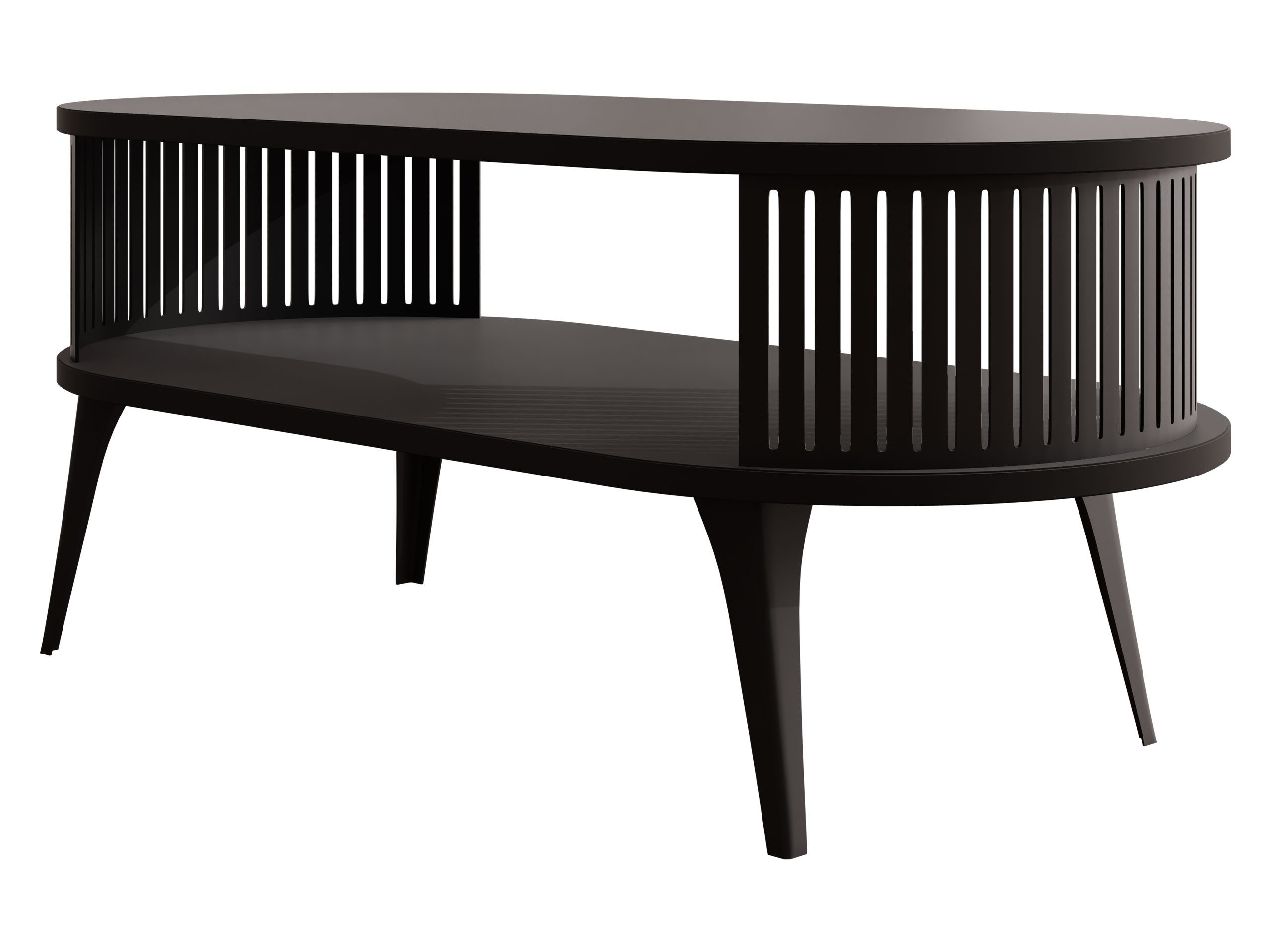 MIRJAN24 Couchtisch Roenni Oval (mit Regal), günstig online kaufen