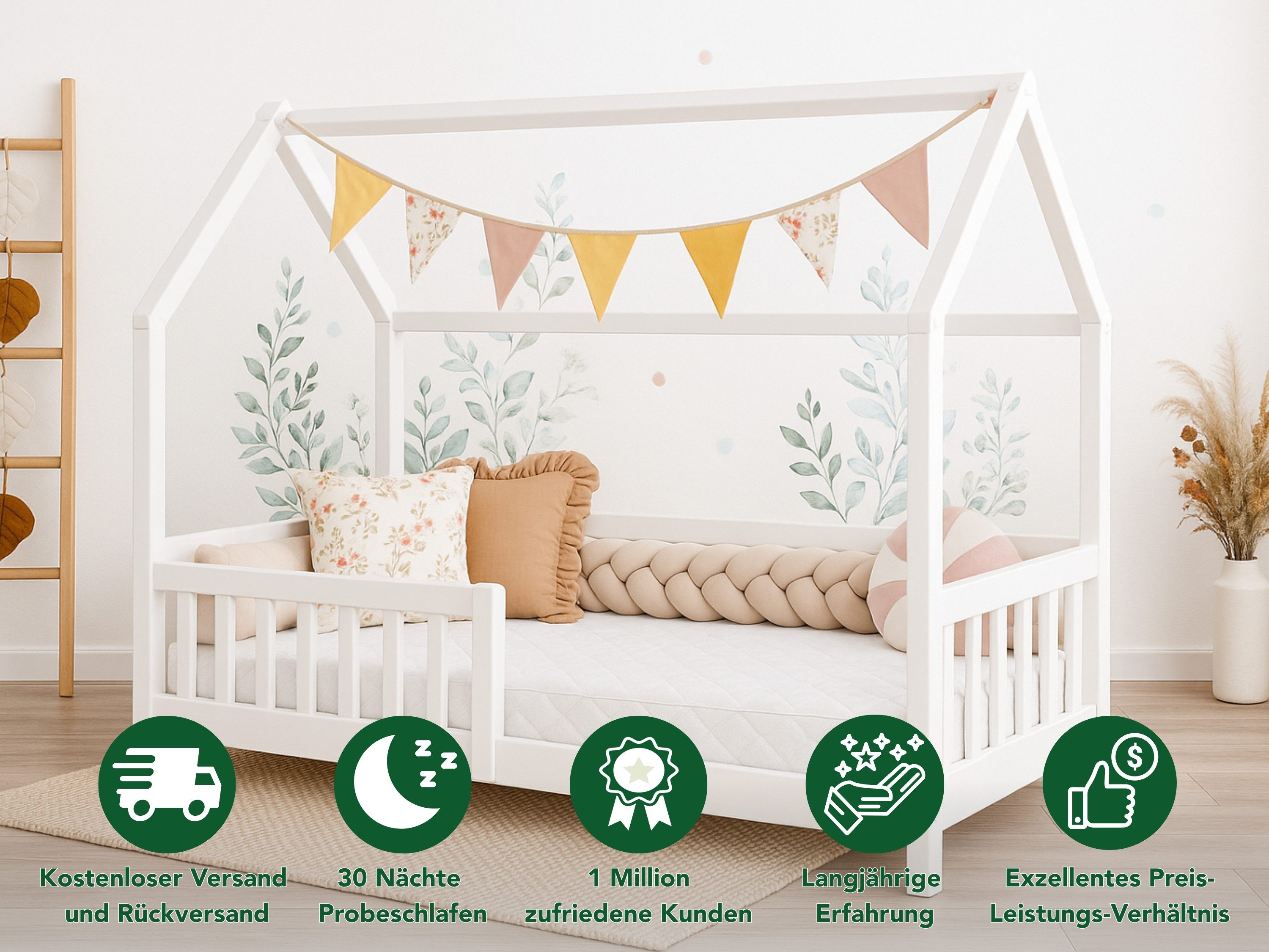 Kindermatratze Babymatratze, Jugendmatratze, Atmungsaktiv & Waschbarer Bezug, Dreamstar, 9 cm hoch, ohne Spannbettlaken (60x120, 70x140, 80x160, 90x200, 120x200 – Bild 5 von 5