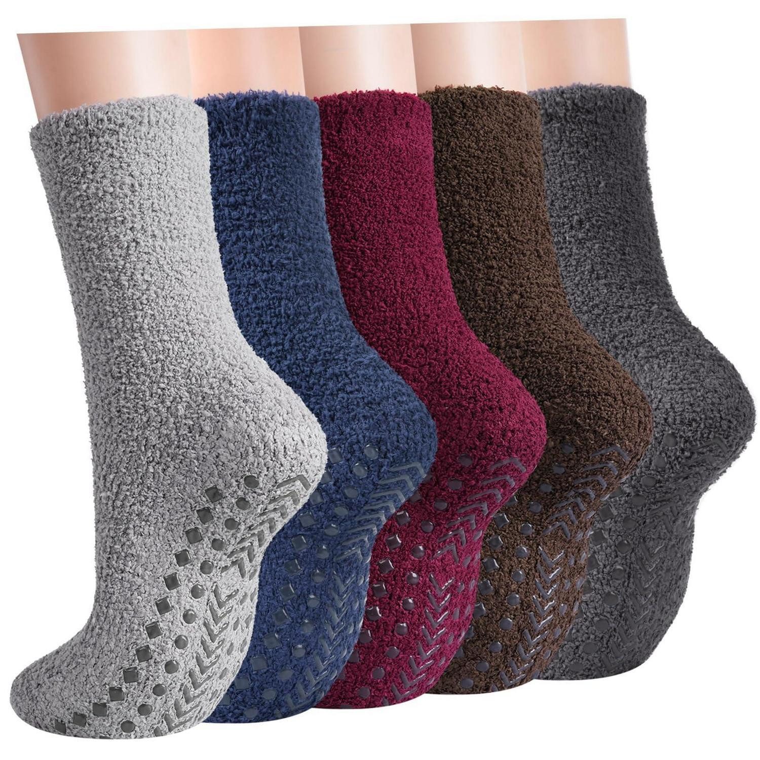 LuxusKollektion Kuschelsocken Herren Kuschelsocken Noppen Serie 3 39-46