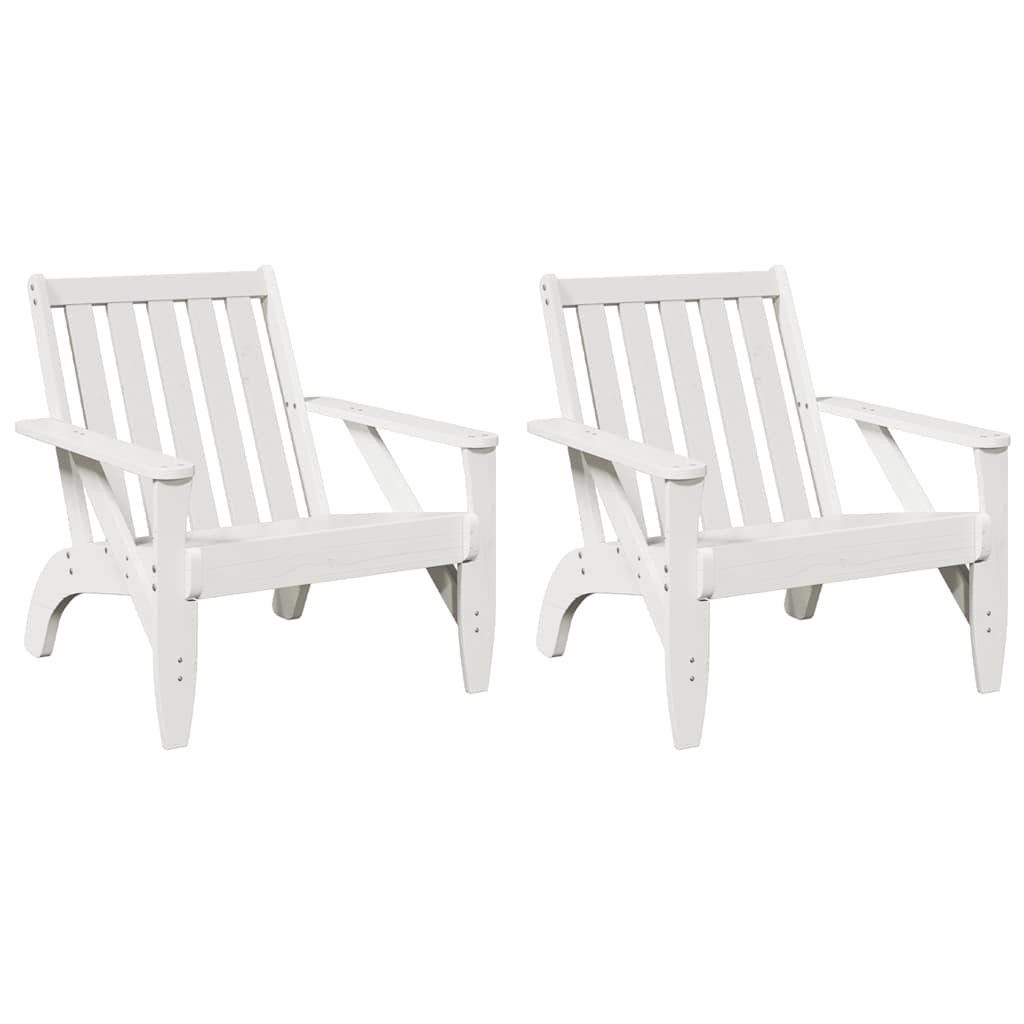 vidaXL Gartenstuhl Adirondack-Gartenstühle 2Stk. Weiß 75x77x77cm günstig online kaufen
