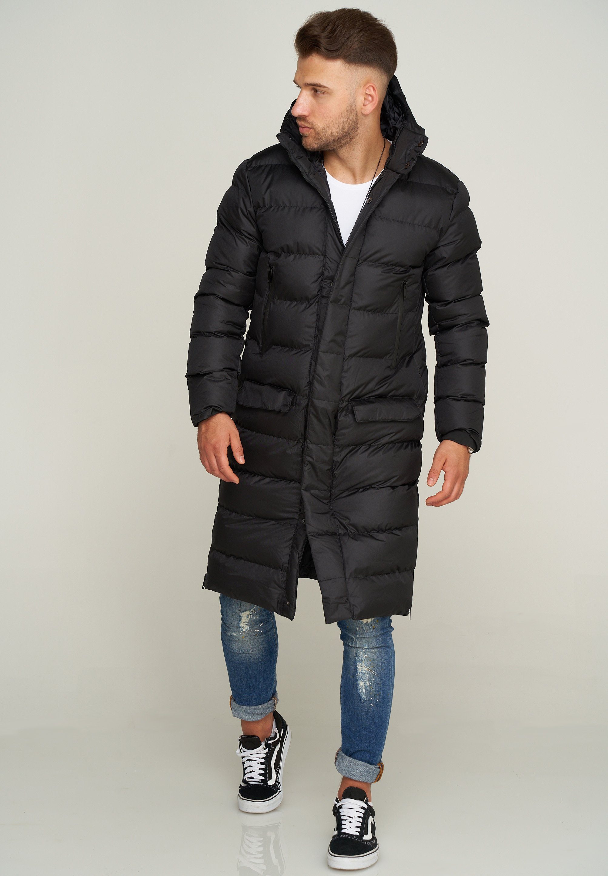 SOULSTAR Parka mit Kapuze als Winterjacke - Langer Steppmantel S2JURGA Herr günstig online kaufen