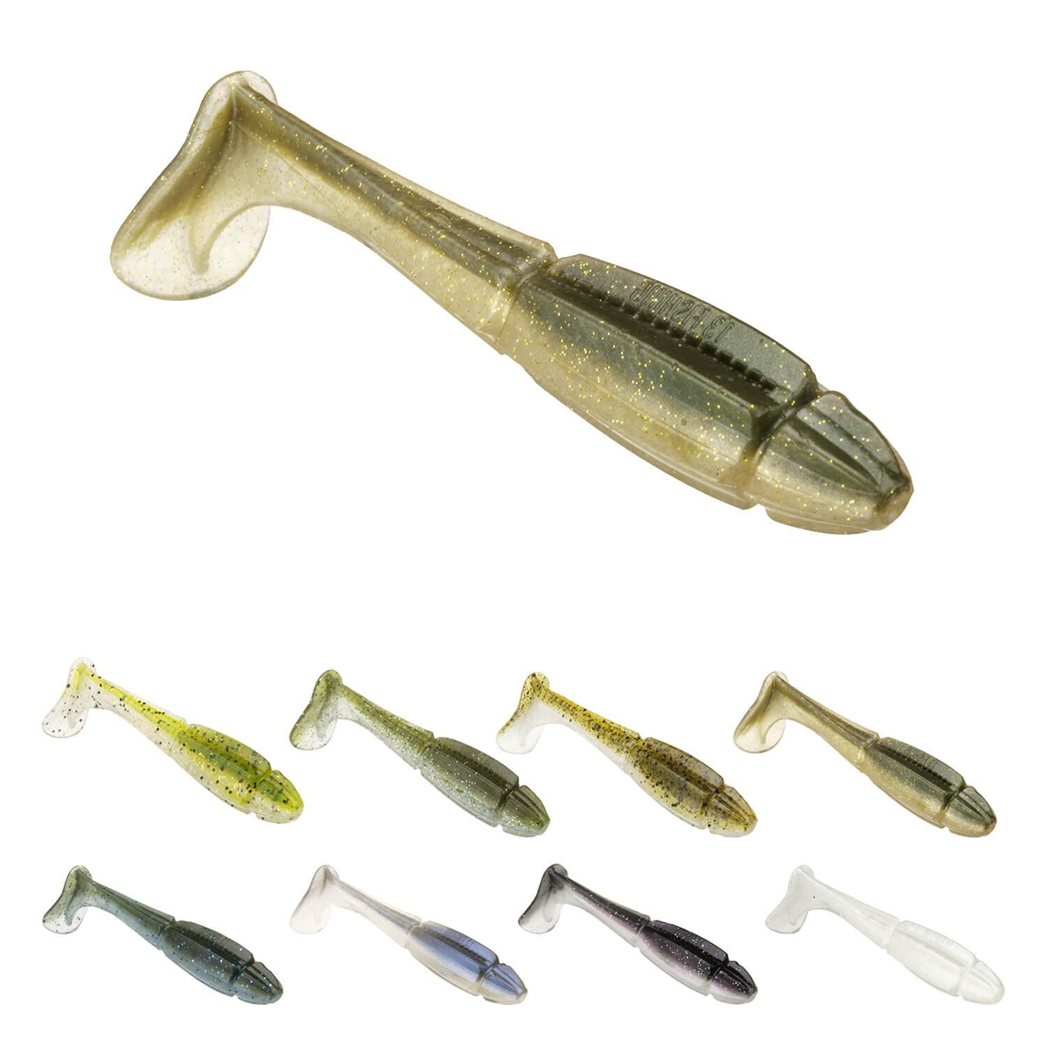13 Fishing Kunstköder 13 Fishing Gummifisch Glitter 10,8cm Churro Bomb