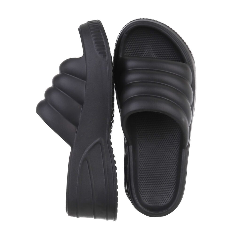 Ital-Design Damen Mules Strand Plateausandaletten (86192675) Keilabsatz/Wed günstig online kaufen