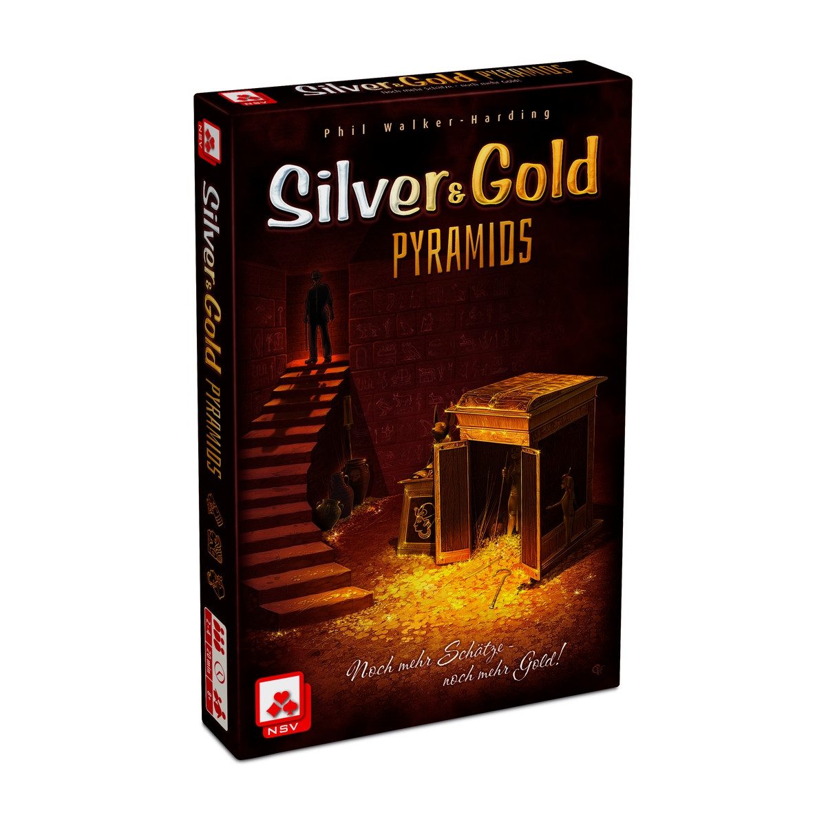 Nürnberger Spielkarten Styropor-Teil Kartenspiel Silver & Gold Pyramids Stülpschachtel