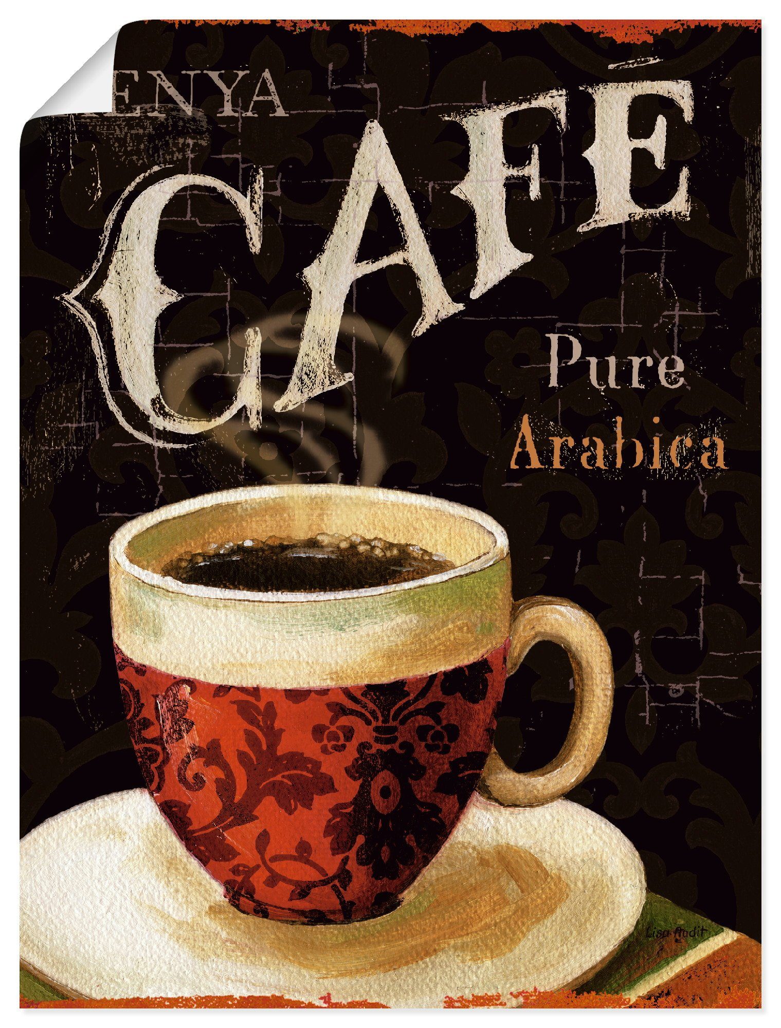 Artland Wandbild Heutiger Kaffee I, Getränke (1 St), als Leinwandbild, Wandaufkleber oder Poster in versch. Größen