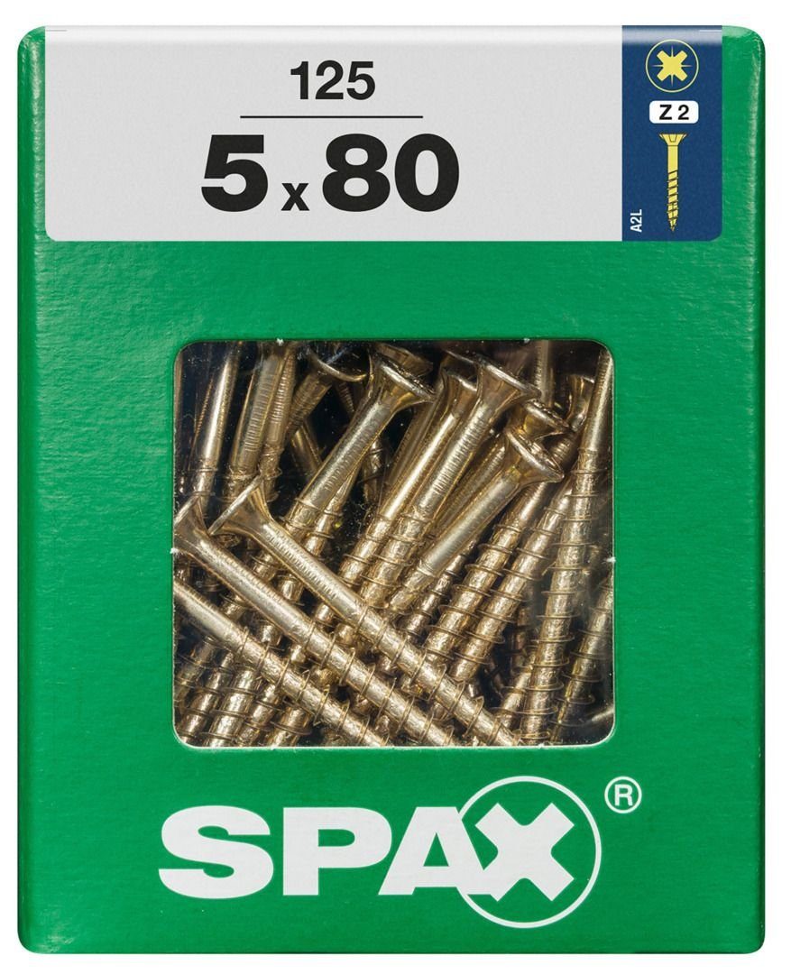 mm 80 Spax 125 x - PZ Holzbauschraube SPAX 2 Universalschrauben 5.0