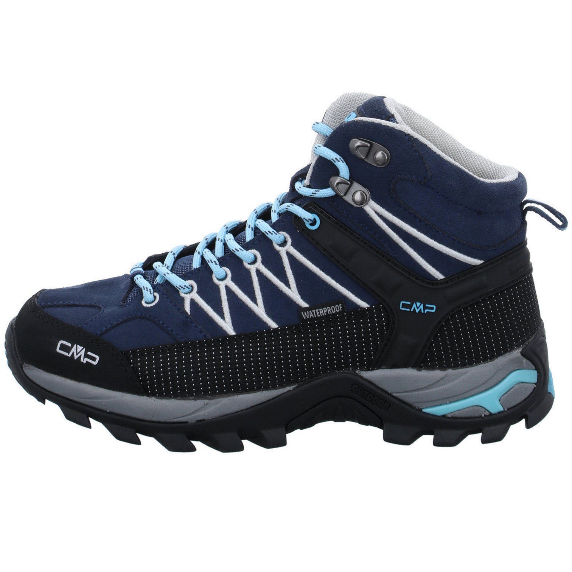 Leder-/Textilkombination Outdoorschuh Outdoor CMP blau Rigel Damen Mid Outdoorschuh CAMPAGNOLO Schuhe
