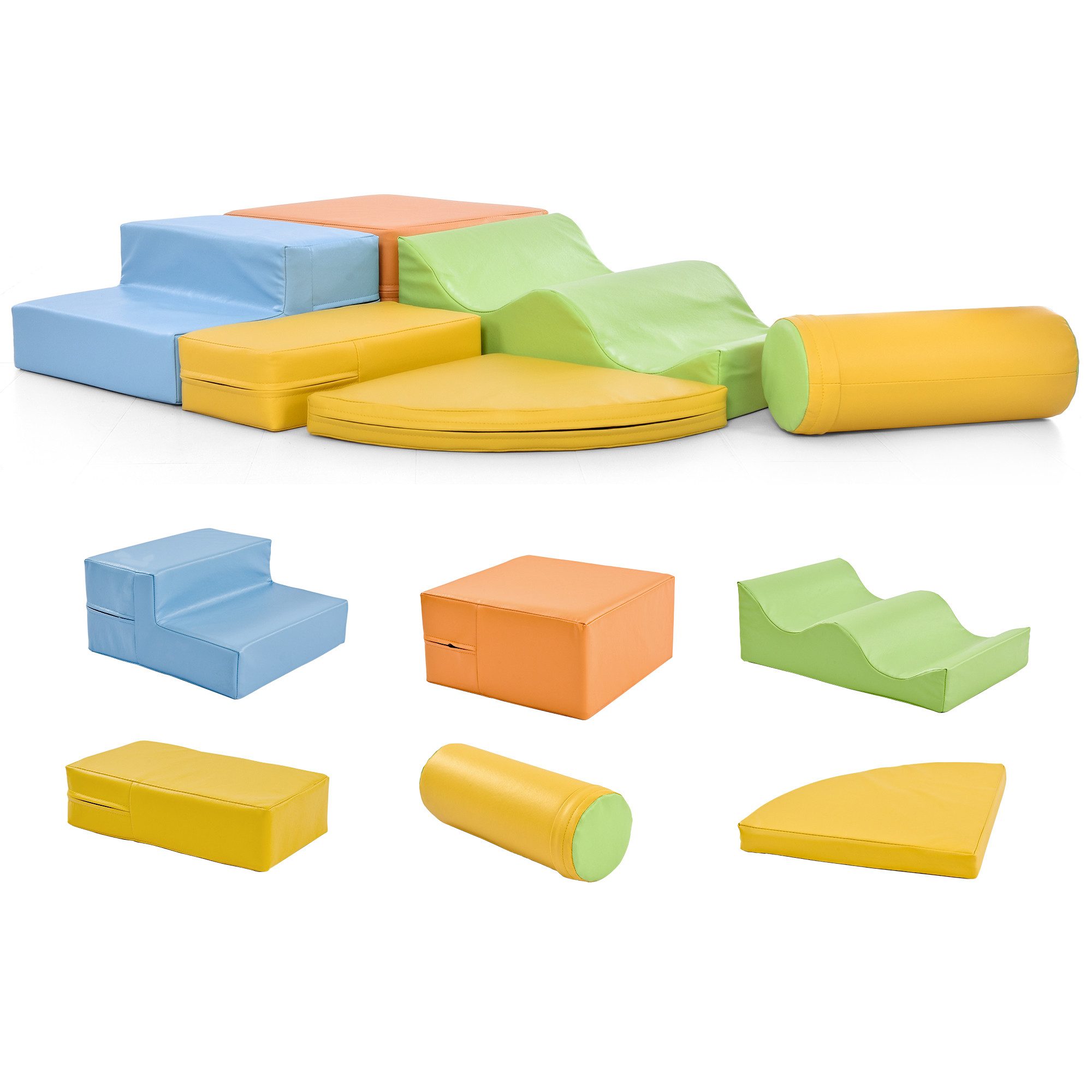 Fine Life Pro Sportmatte 6 bunte Soft-Spielbausteine für Babys und Vorschulkinder